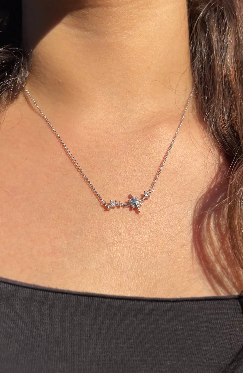 Mini Silver Starburst Necklace