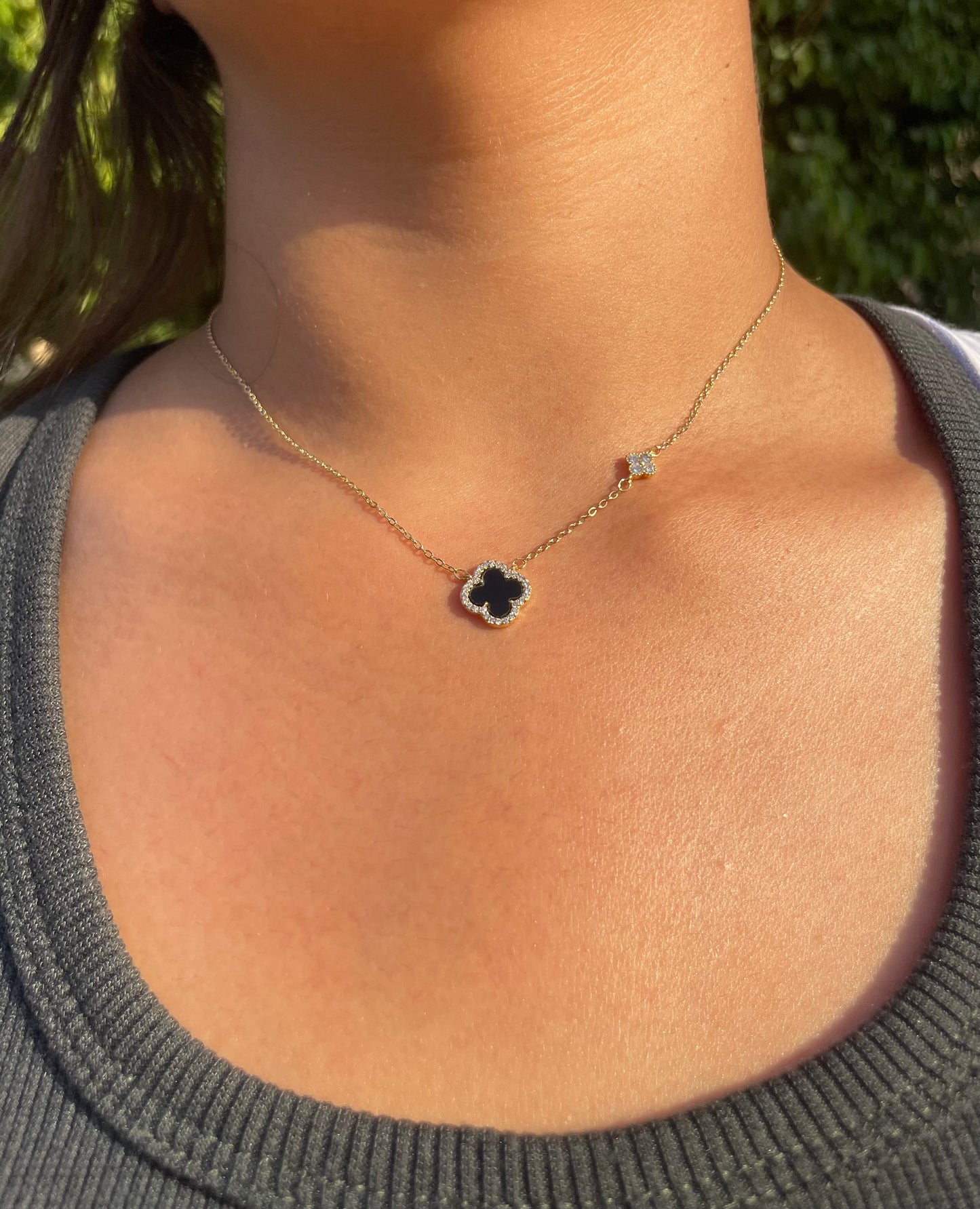Black diamond necklace
