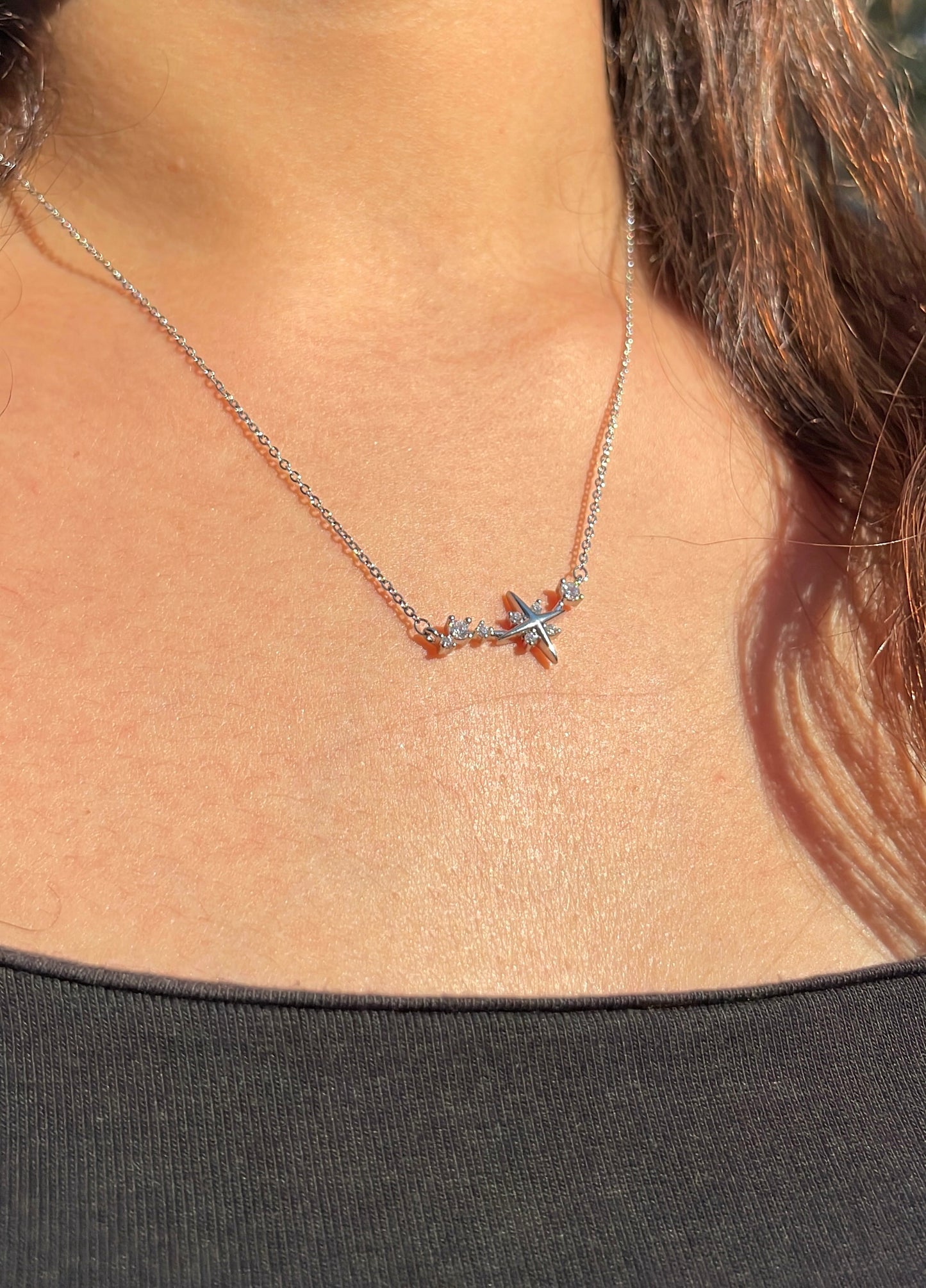 Mini Silver Starburst Necklace