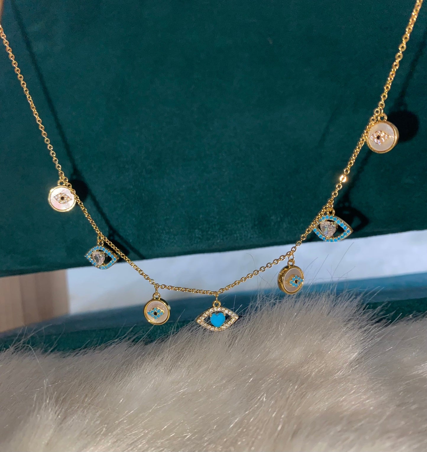 Celestial Eye Gold Necklace