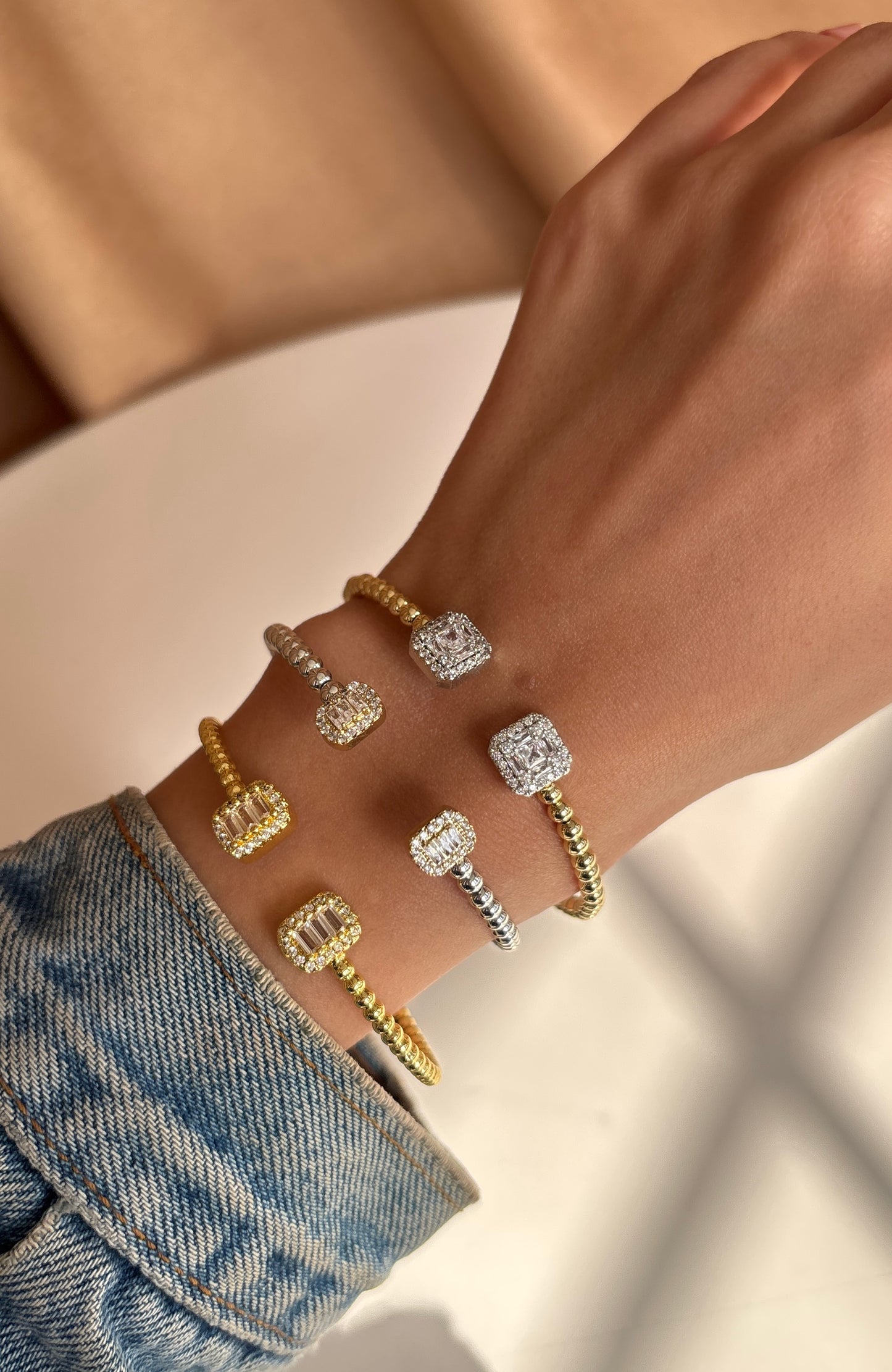 Square Baguette Bangle