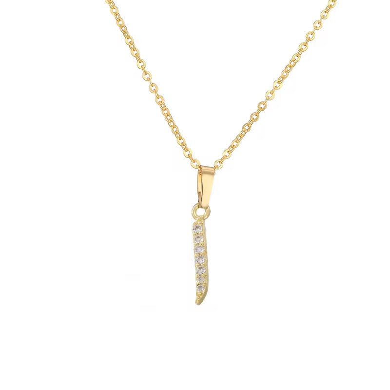 Arabic Initial Necklaces Gold