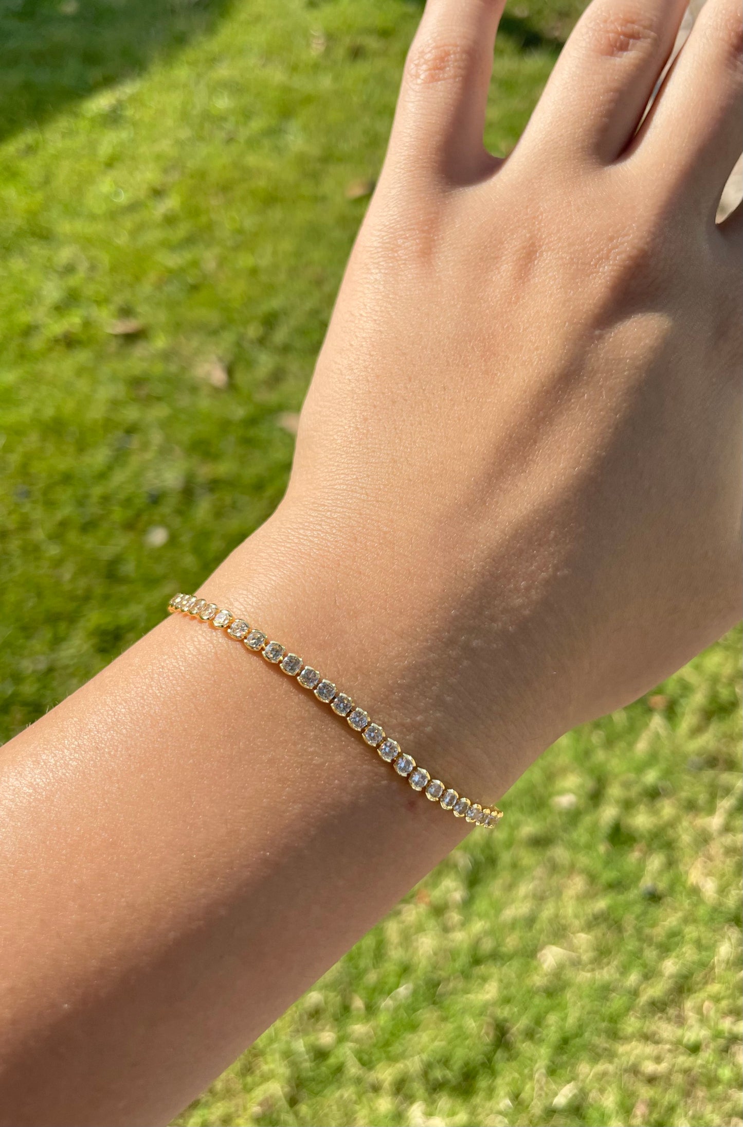 Round Adjustable Tennis Bracelet