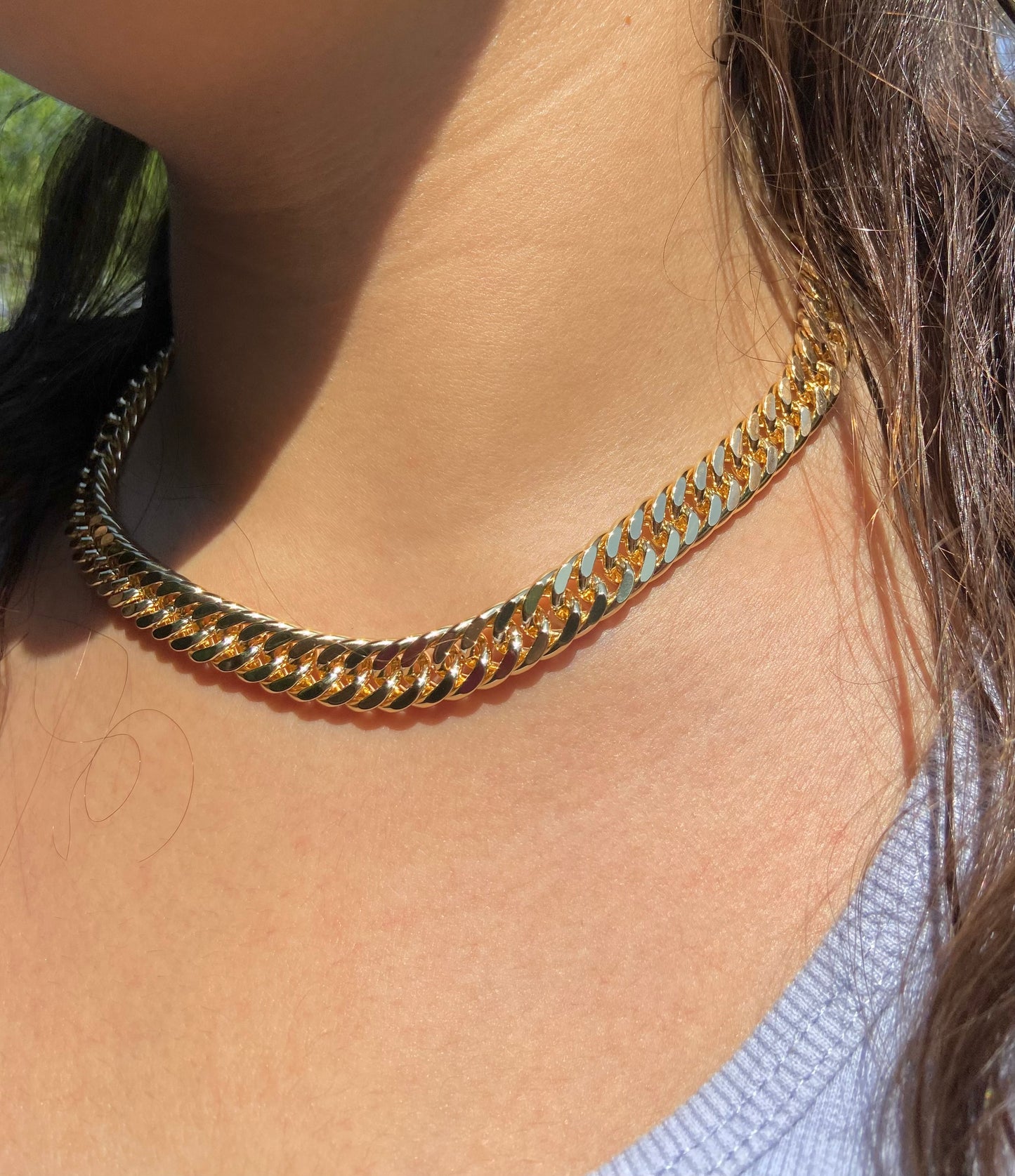 Thick Cubic Chain Necklace