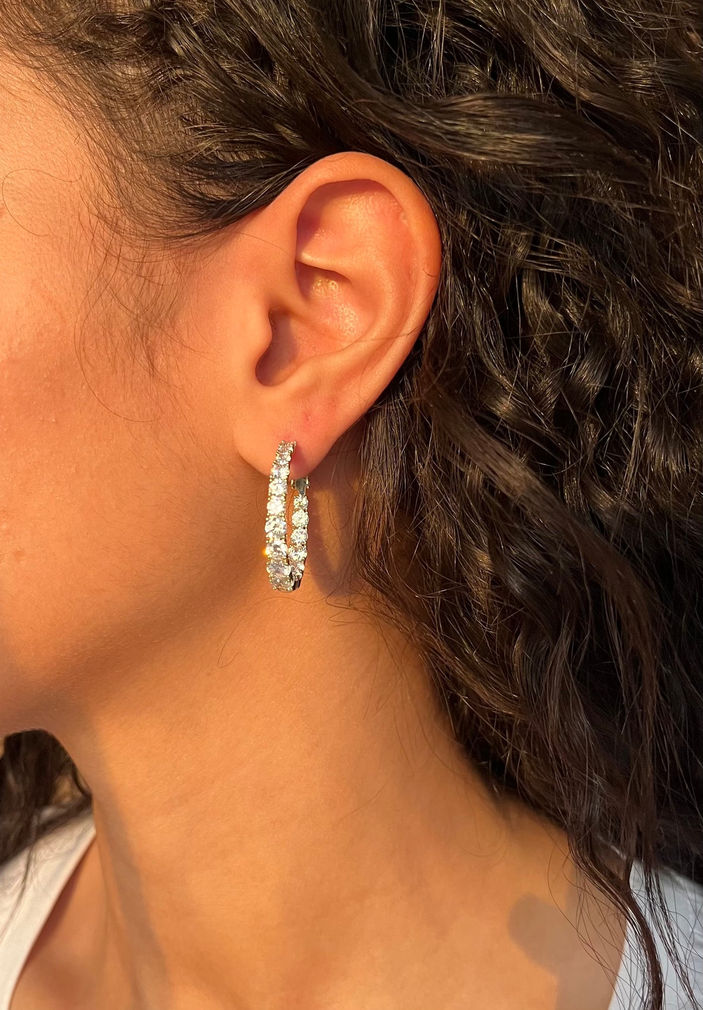 Gold Tennis Earrings