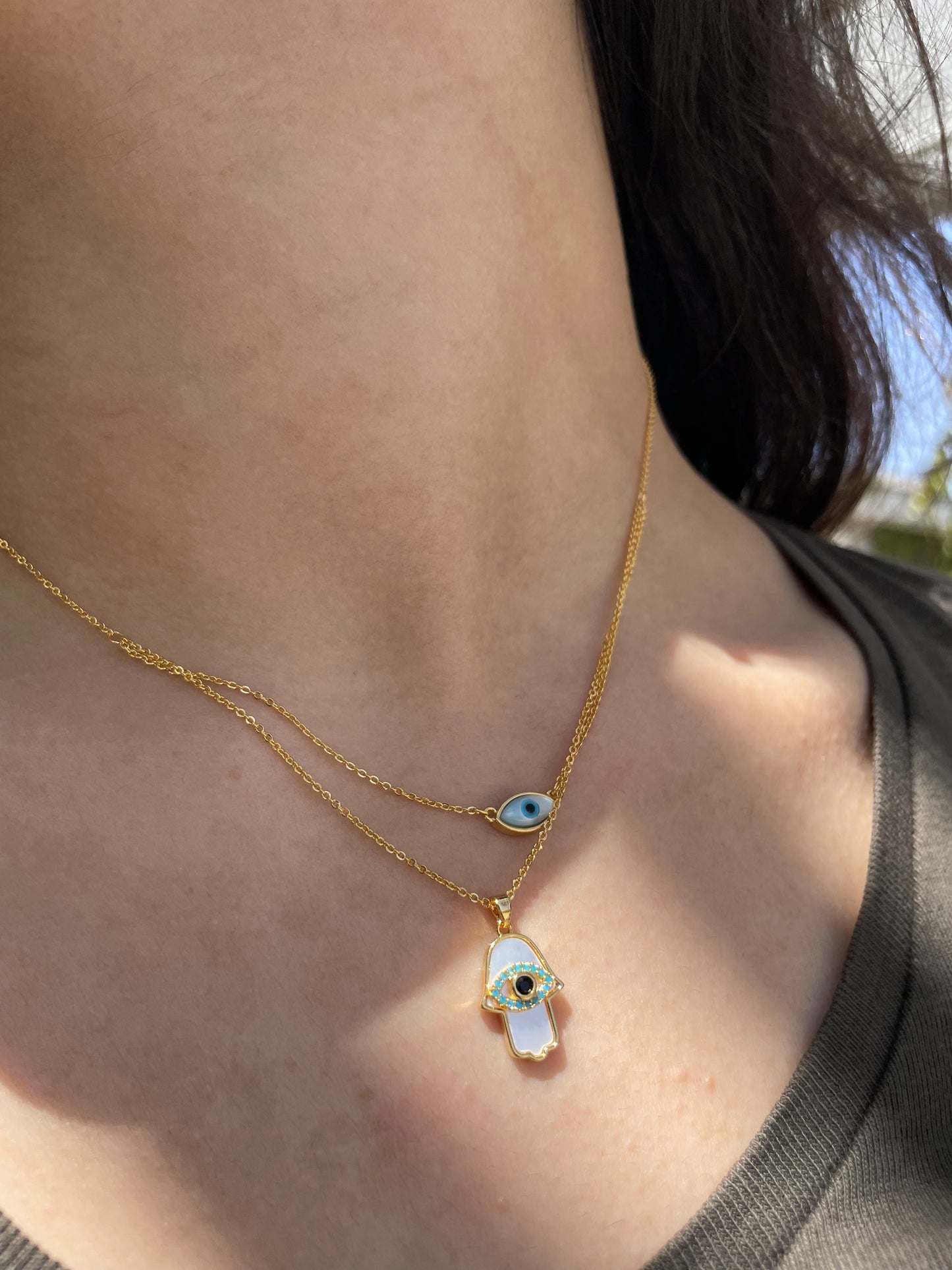 Double Evil Eye Necklace