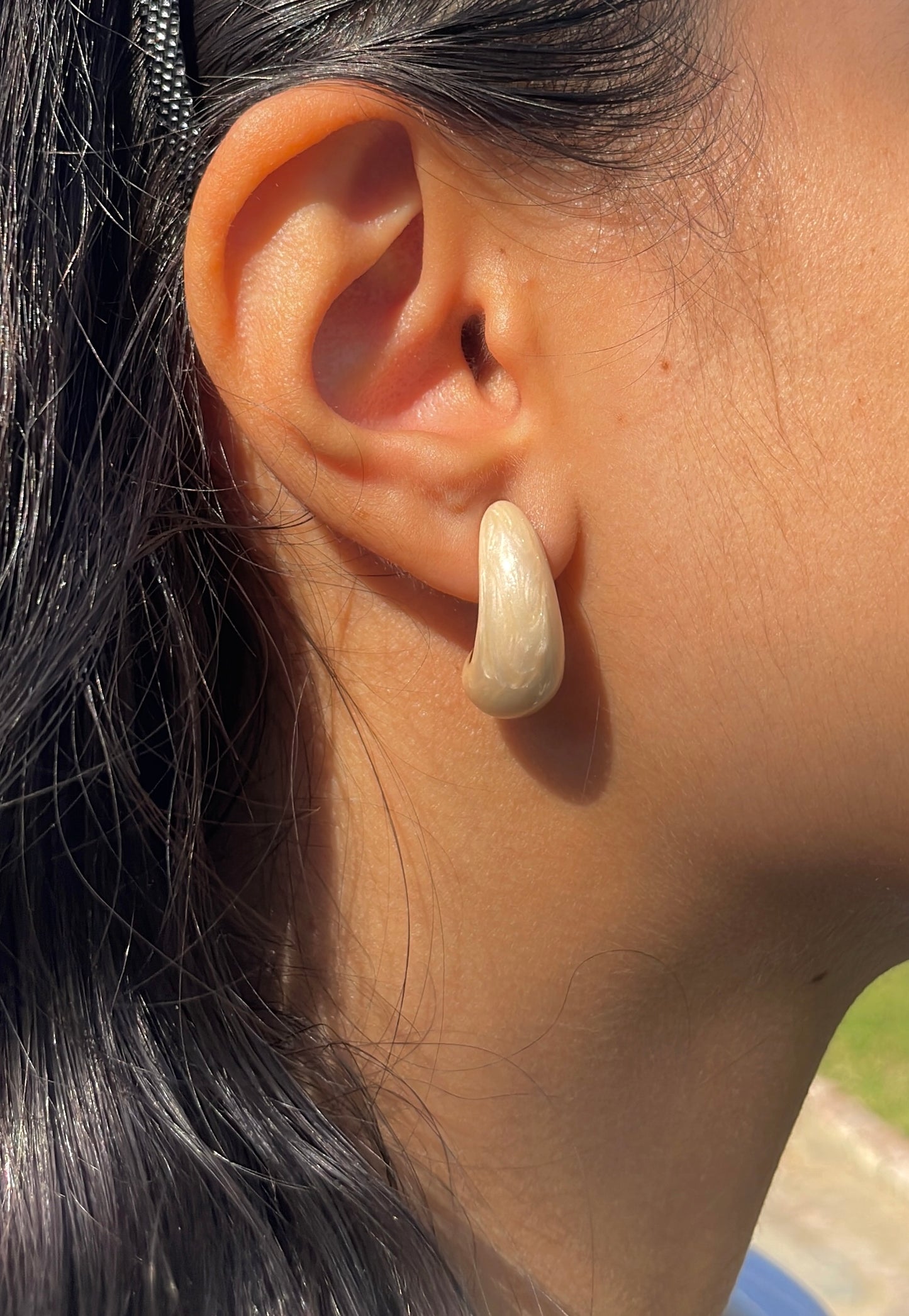 Tear Drop Marble Earrings