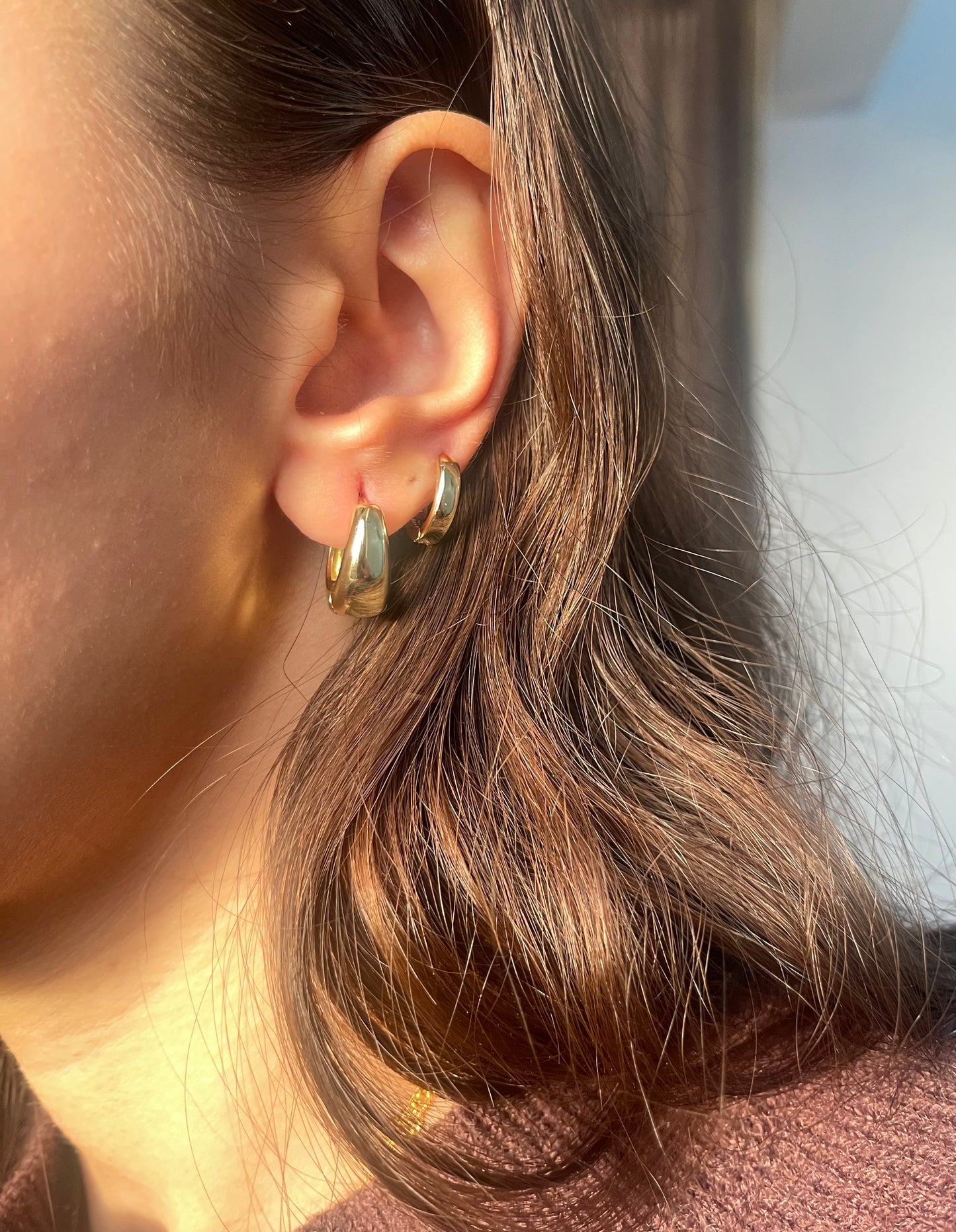 Thick Mini Hoop Earrings