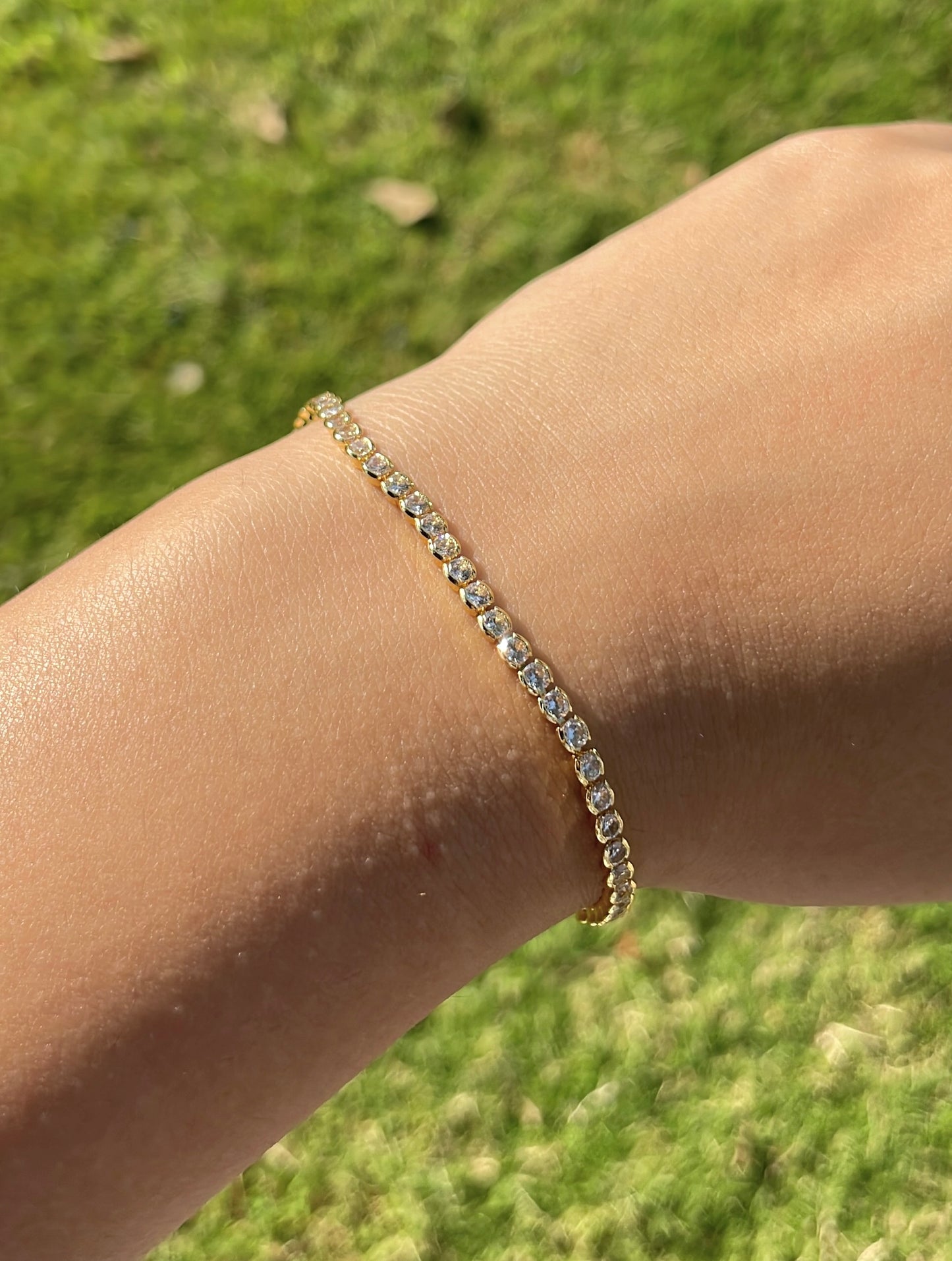Round Adjustable Tennis Bracelet