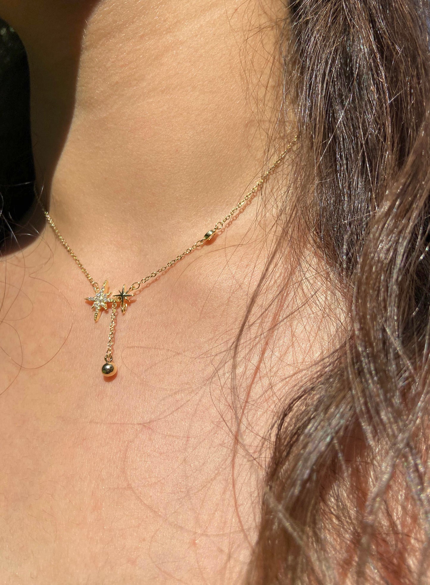 Single Starburst Diamond Necklace