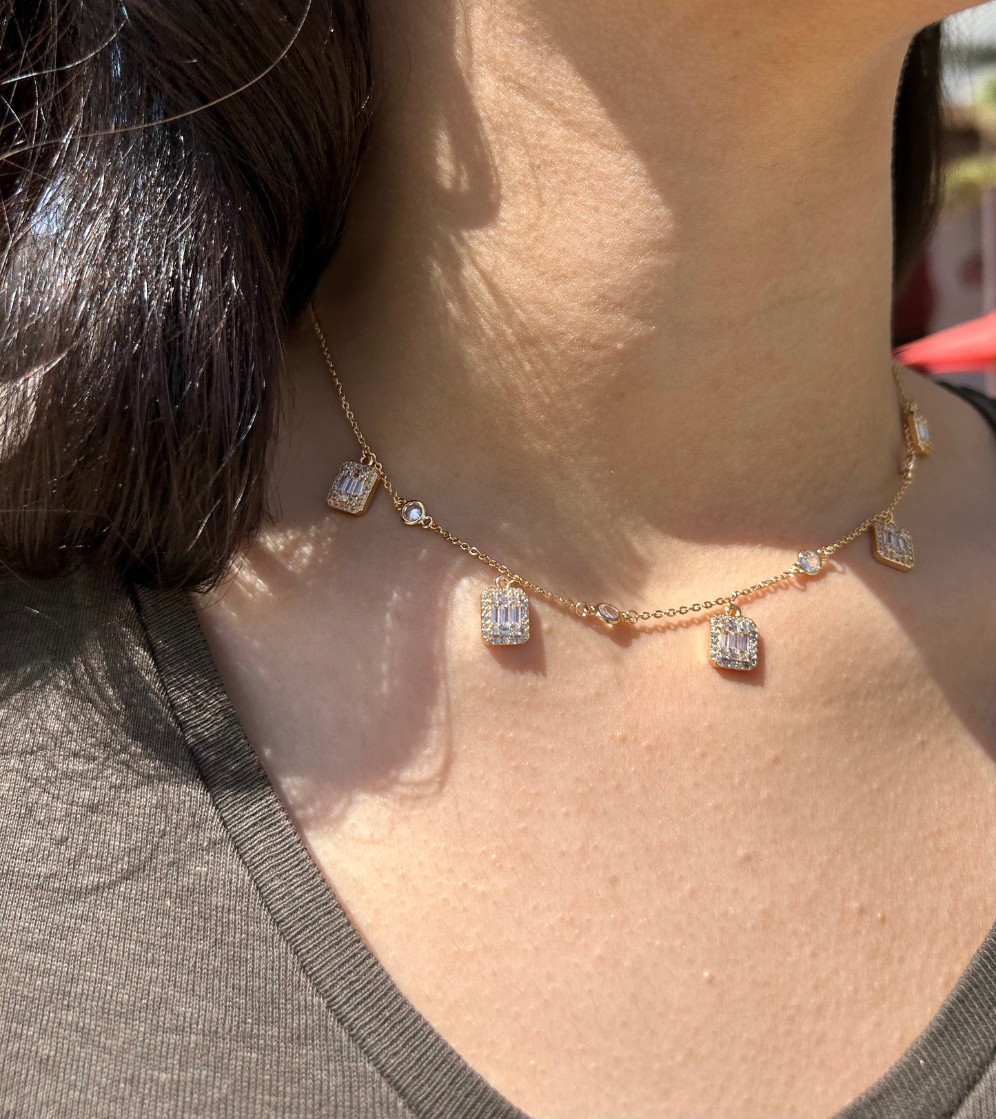 Baguette Diamond Choker