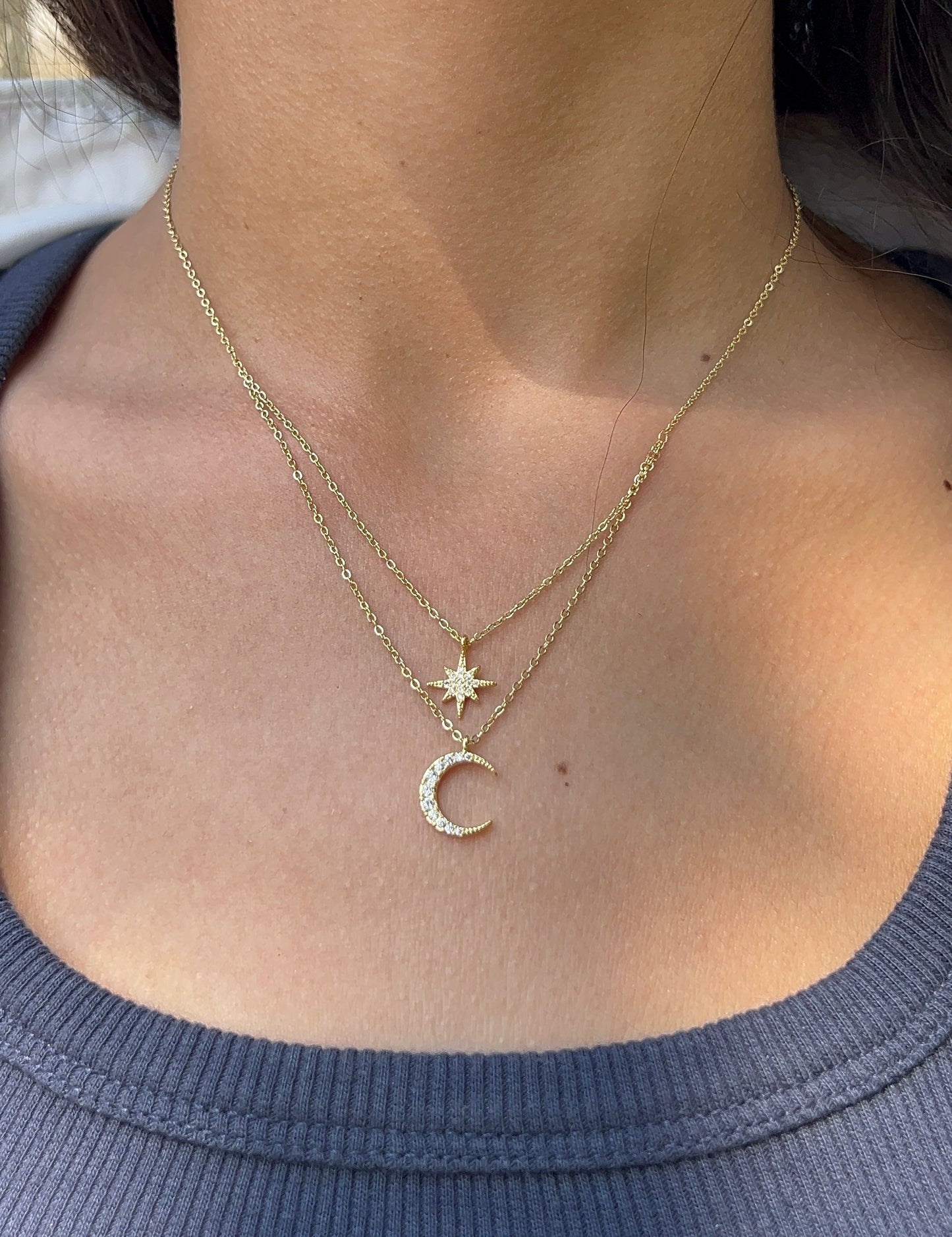 Crescent Stars Necklace