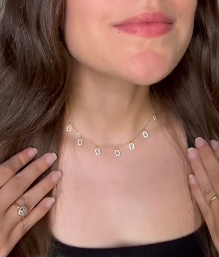 Baguette Gold Necklace