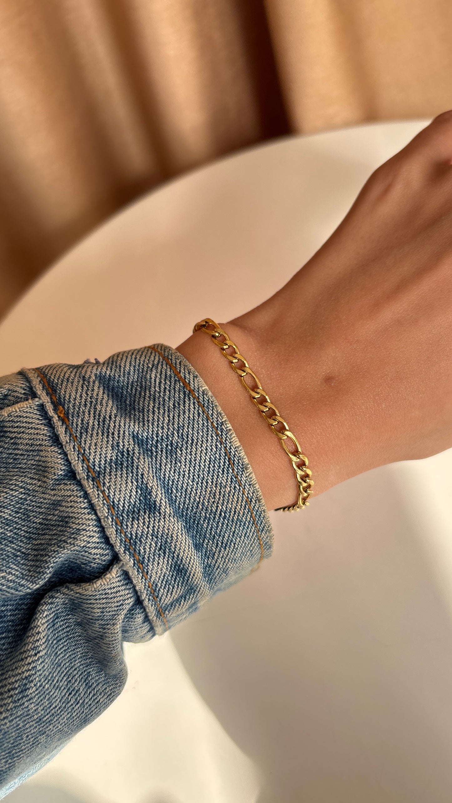 Figaro Thin Chain Bracelet