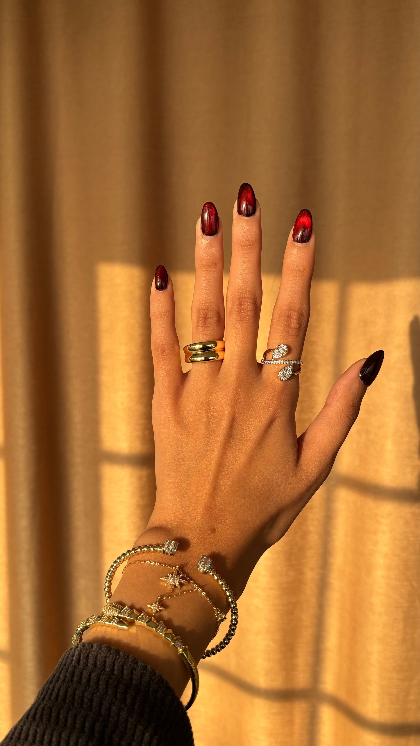 Double Pear Gold Ring