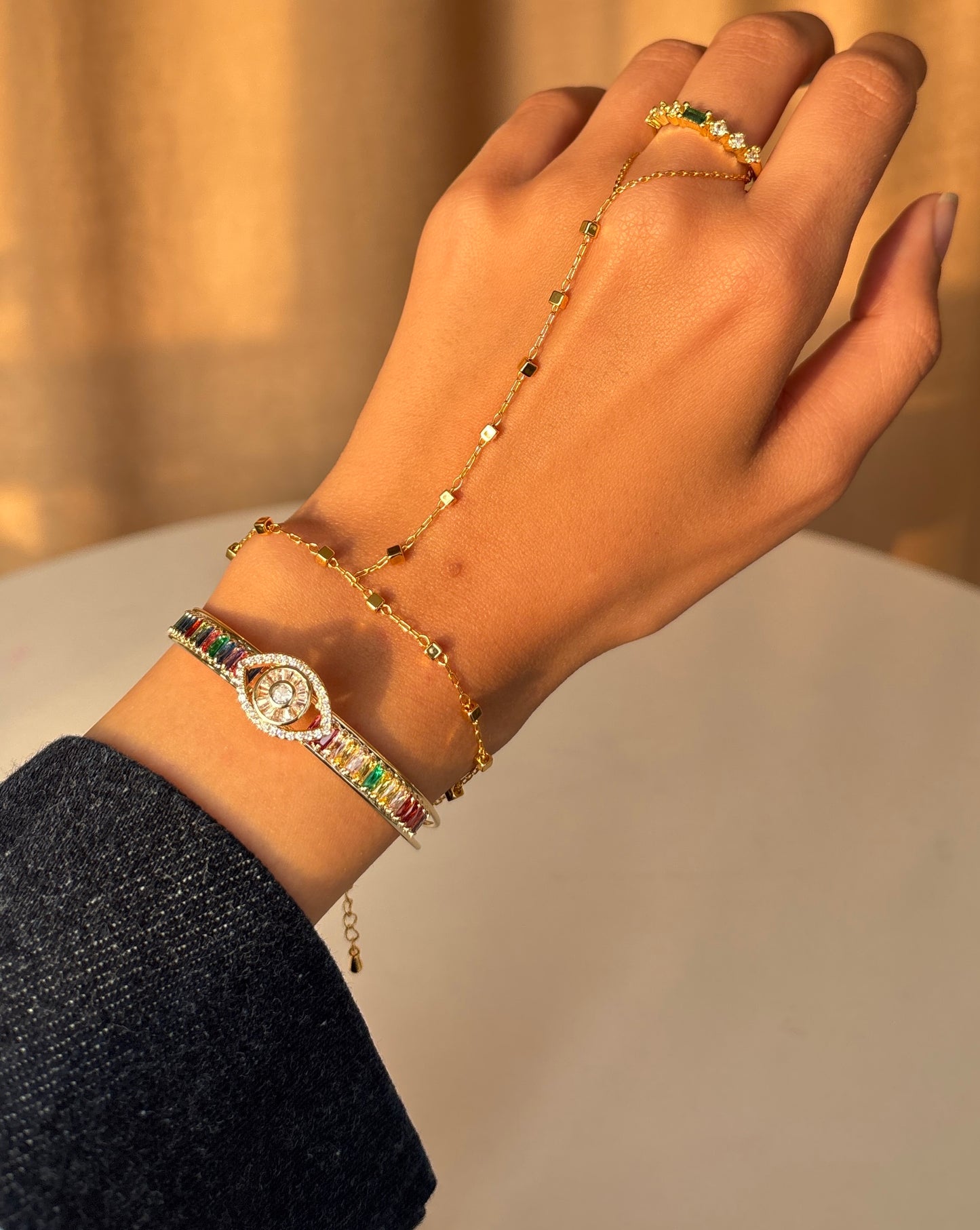 Colored Evil Eye Bangle