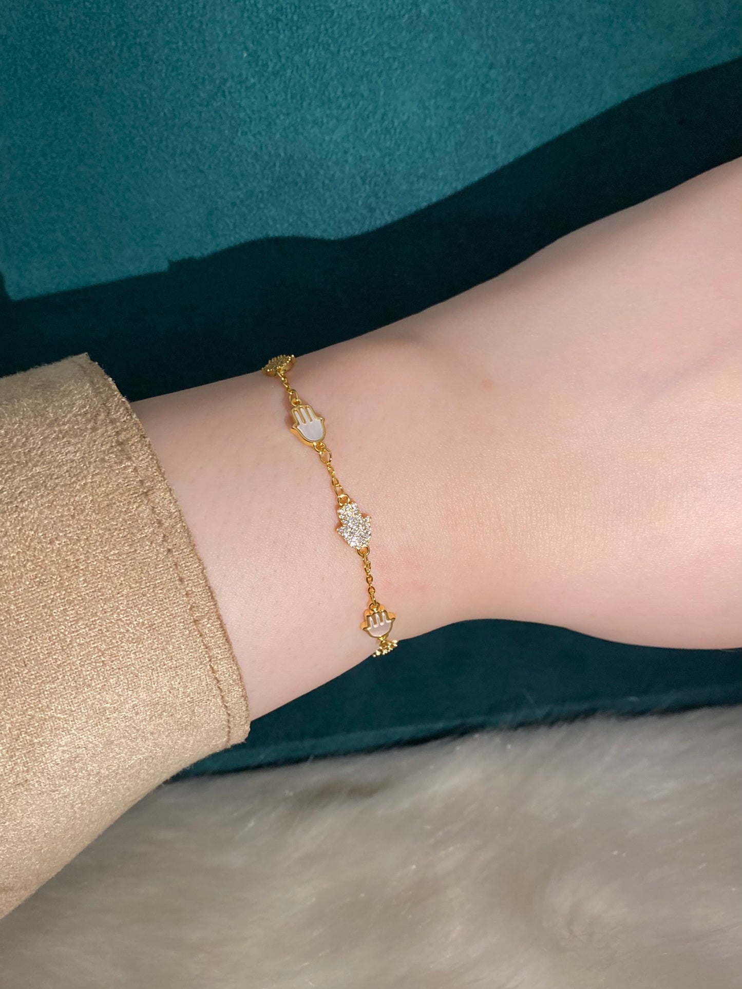 Diamond Hamsa Bracelet