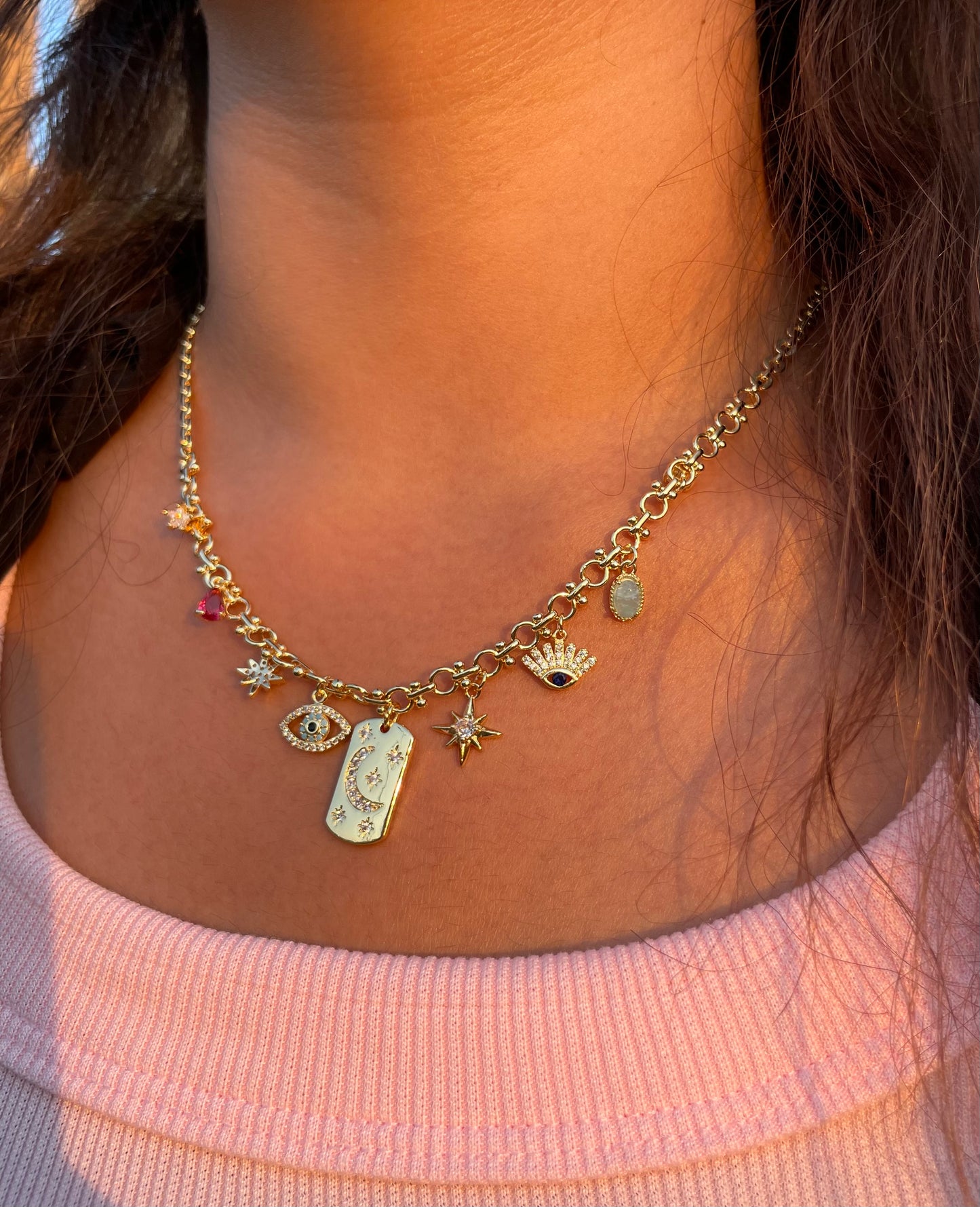 Colored Charms Necklace