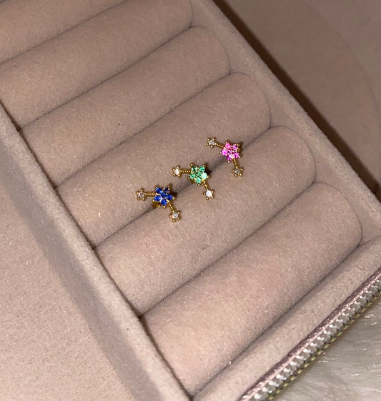Blue star single piercing