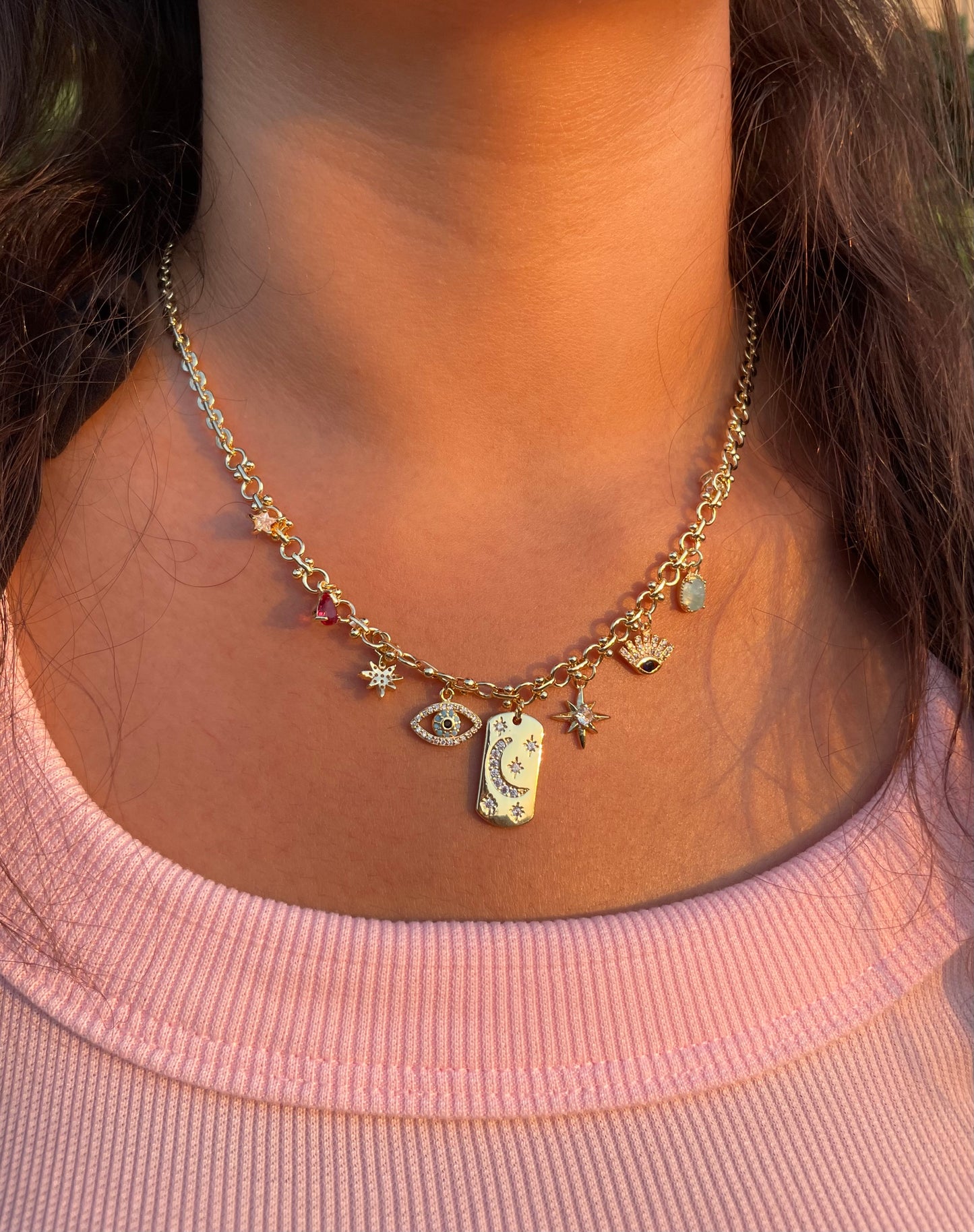 Colored Charms Necklace