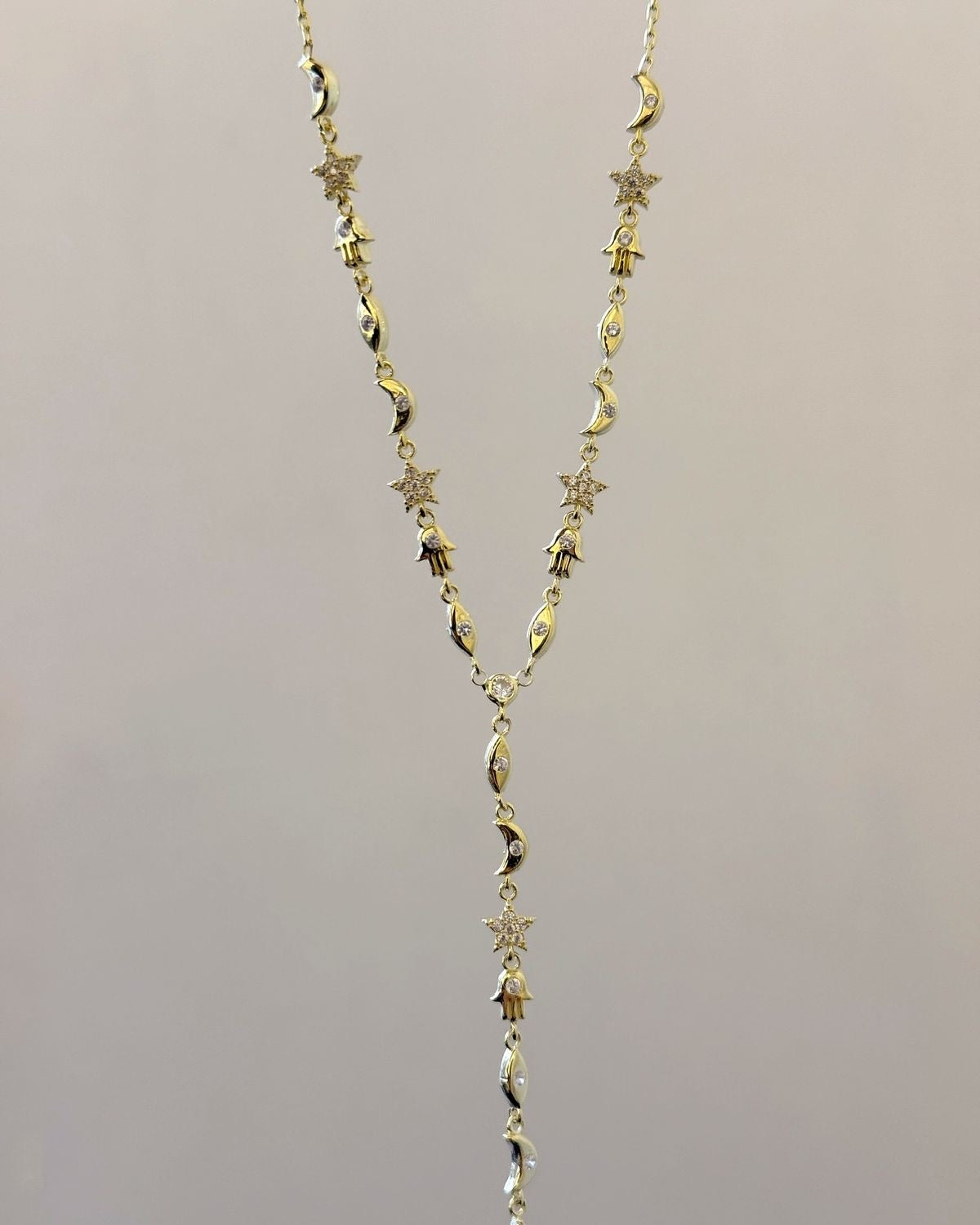 Half Starry Night Drop Necklace