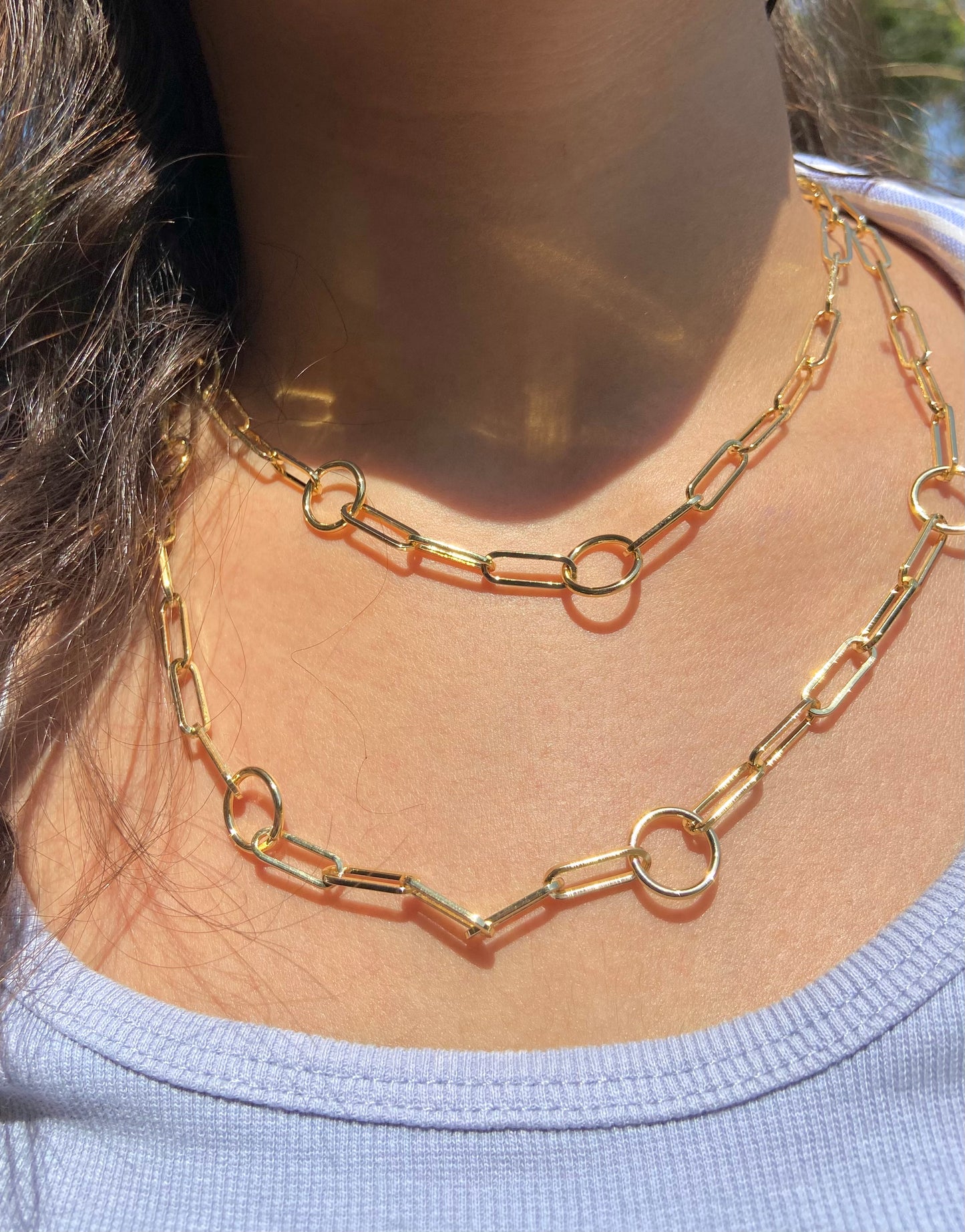 Paperclip Layered Necklace