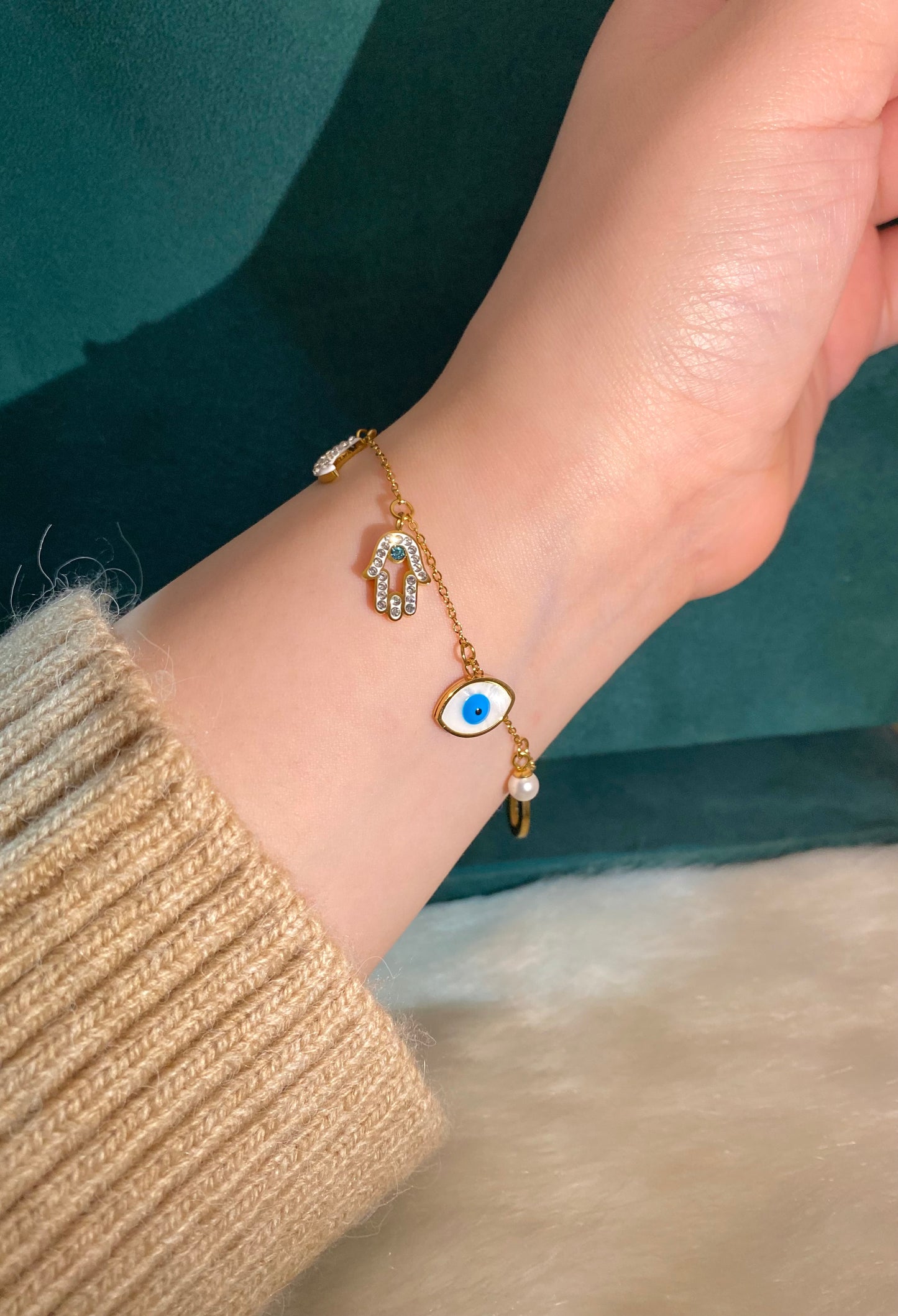 Evil Eye & Moonlight Bracelet