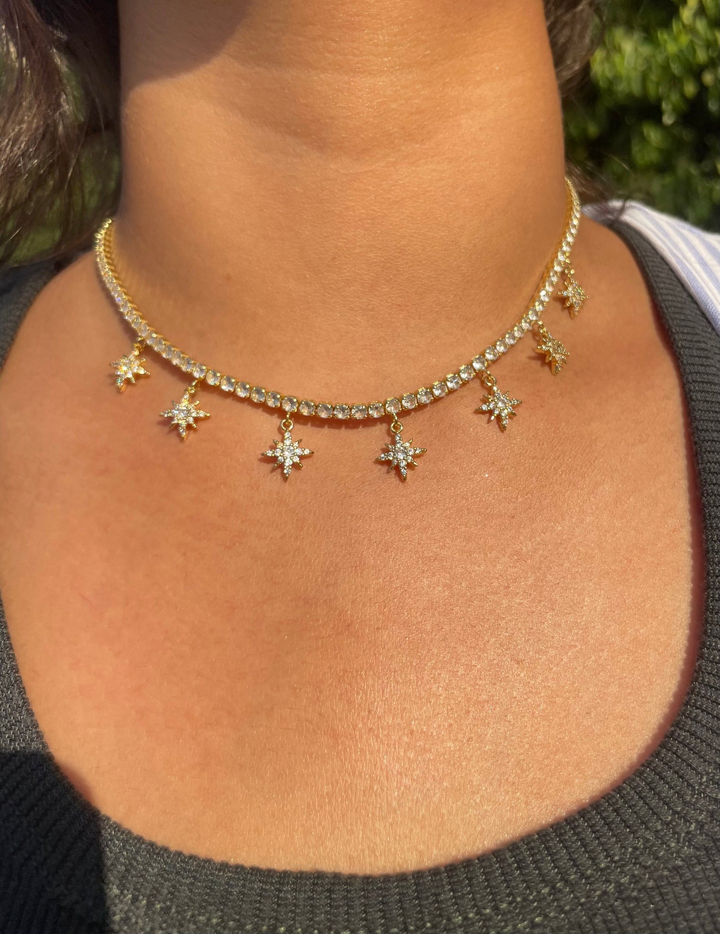 Starburst Tennis Necklace