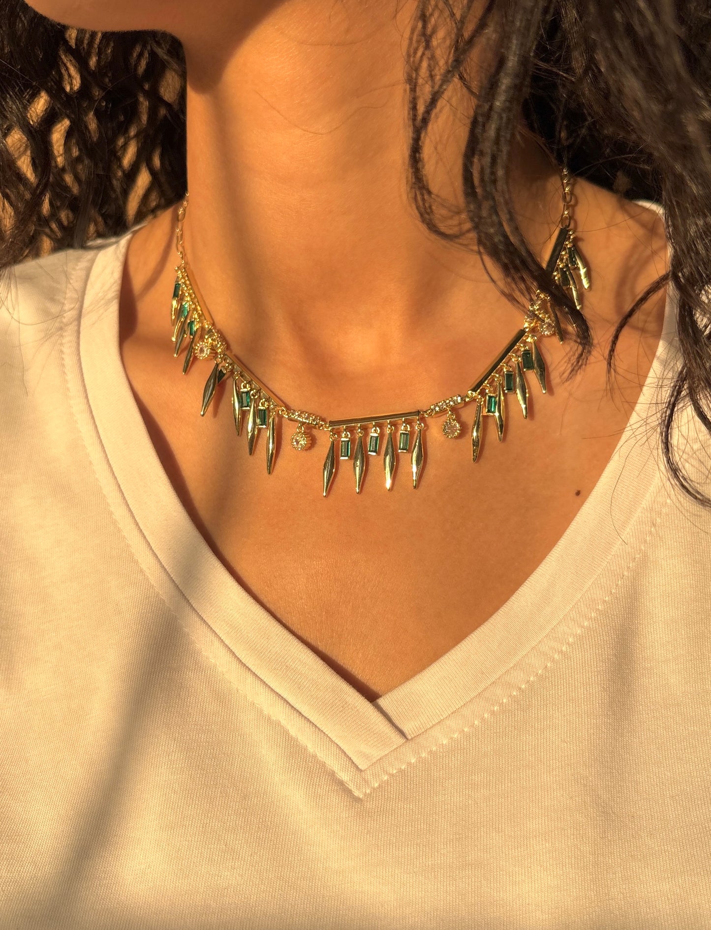 Luxe spikes necklace