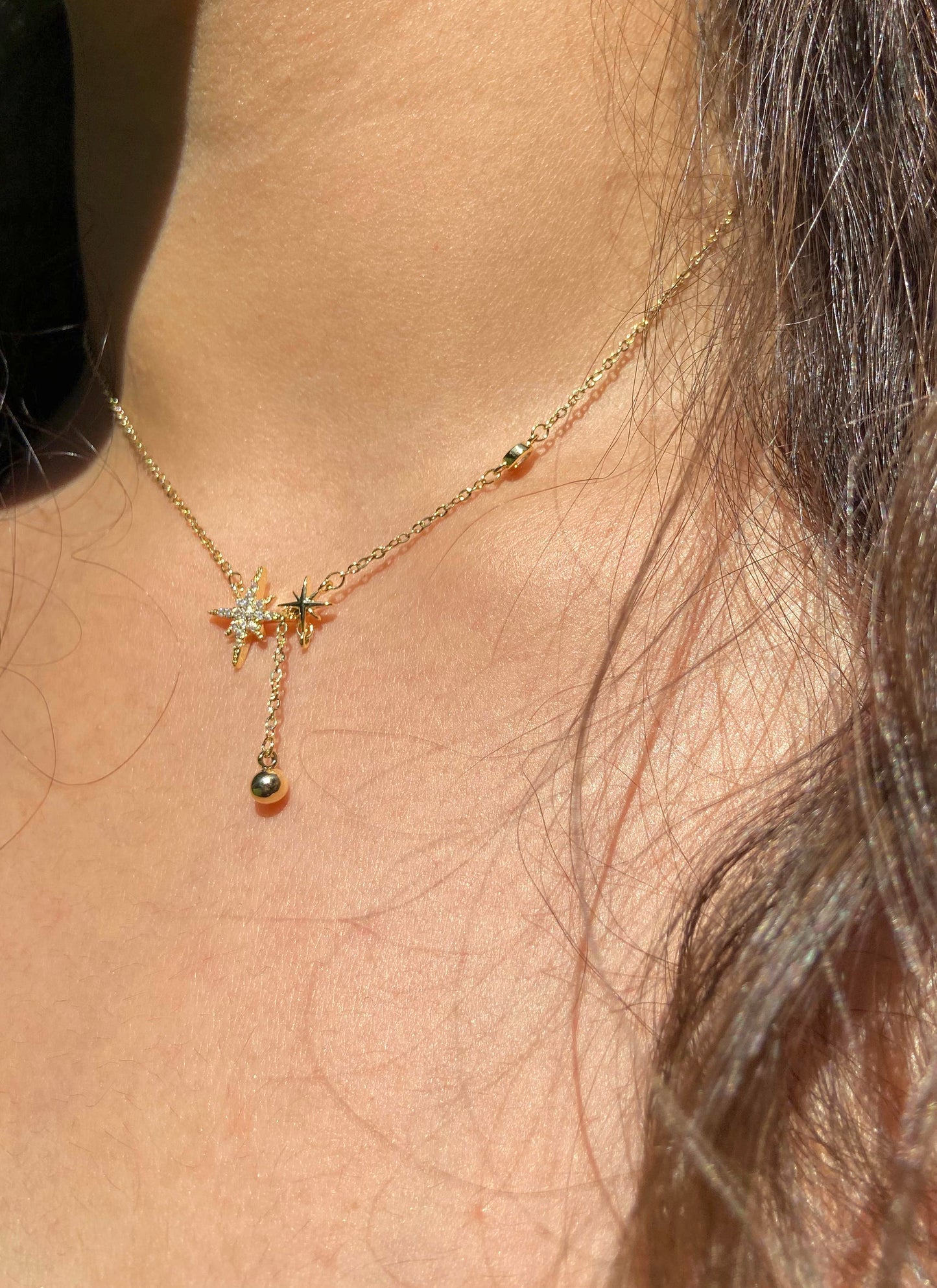 Single Starburst Diamond Necklace
