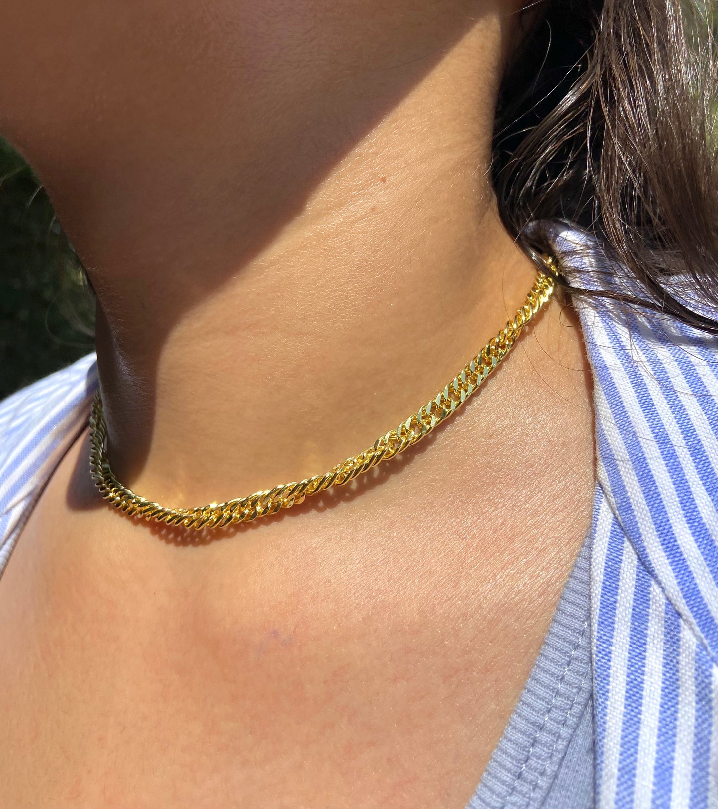Thin Cubic Chain Necklace