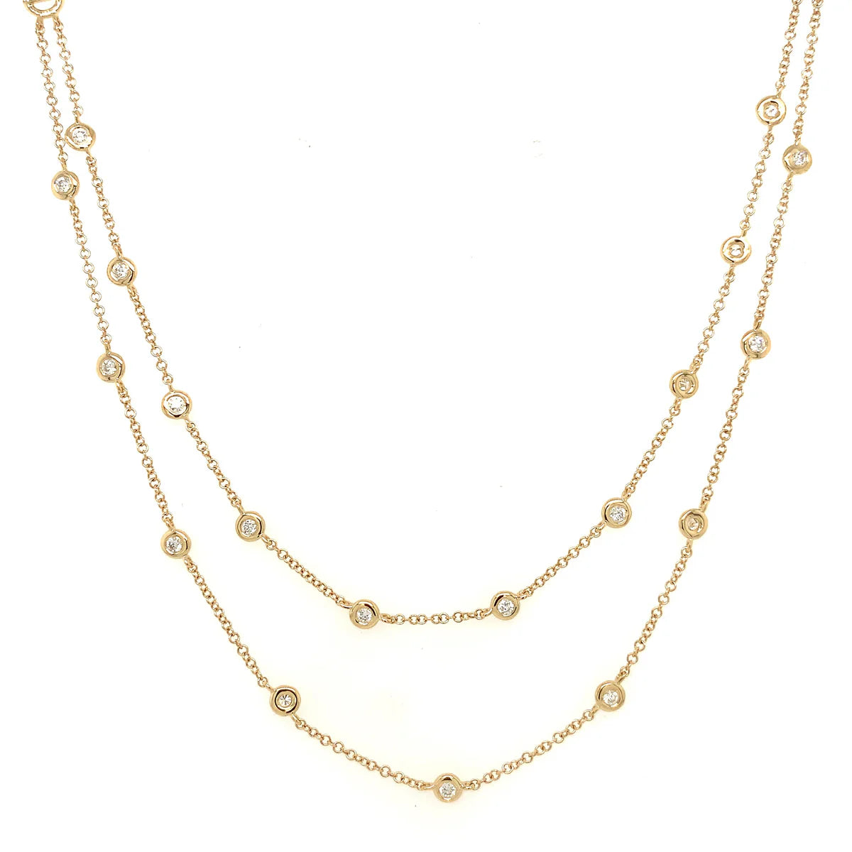 Diamond Double Layered Necklace