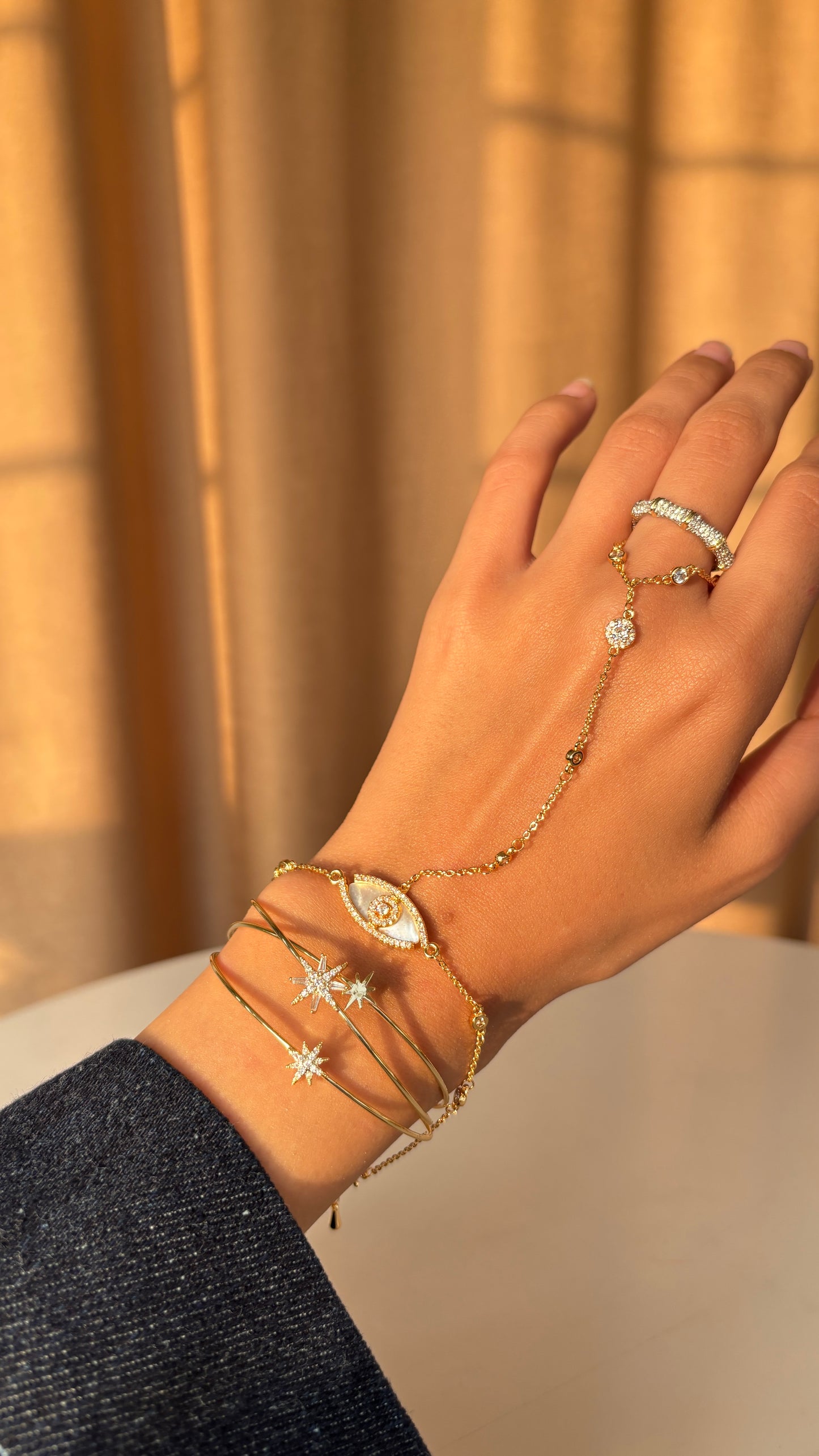 Evil Eye Hand Chain