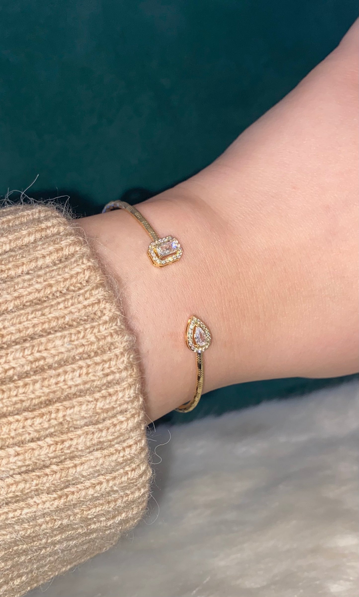 Pear Diamond Bangle