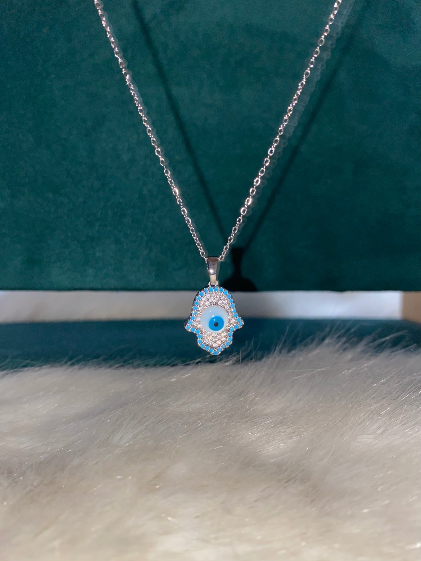 Mini Evil Eye Silver Necklace