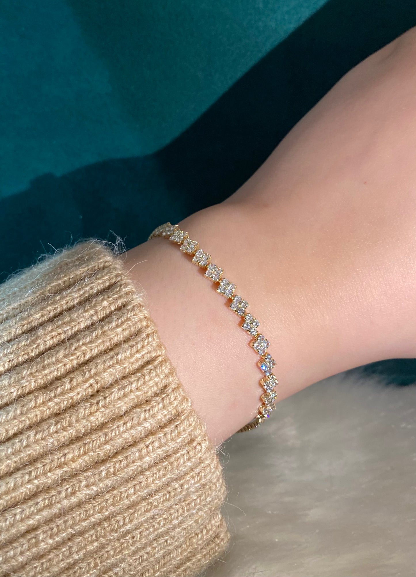 Flower Tennis Bracelet