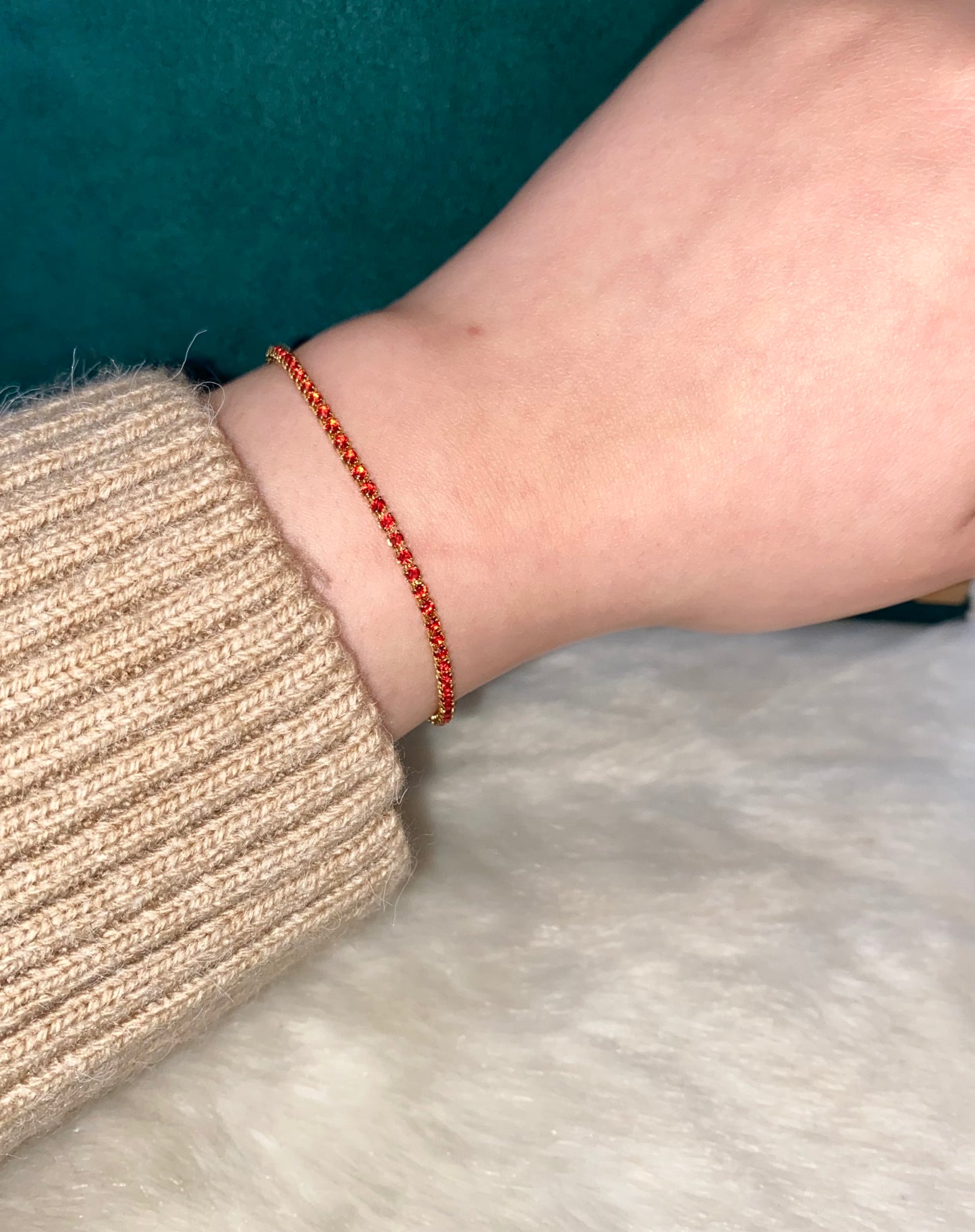 Ruby Adjustable Tennis Bracelet