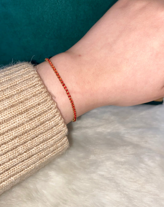 Ruby Adjustable Tennis Bracelet