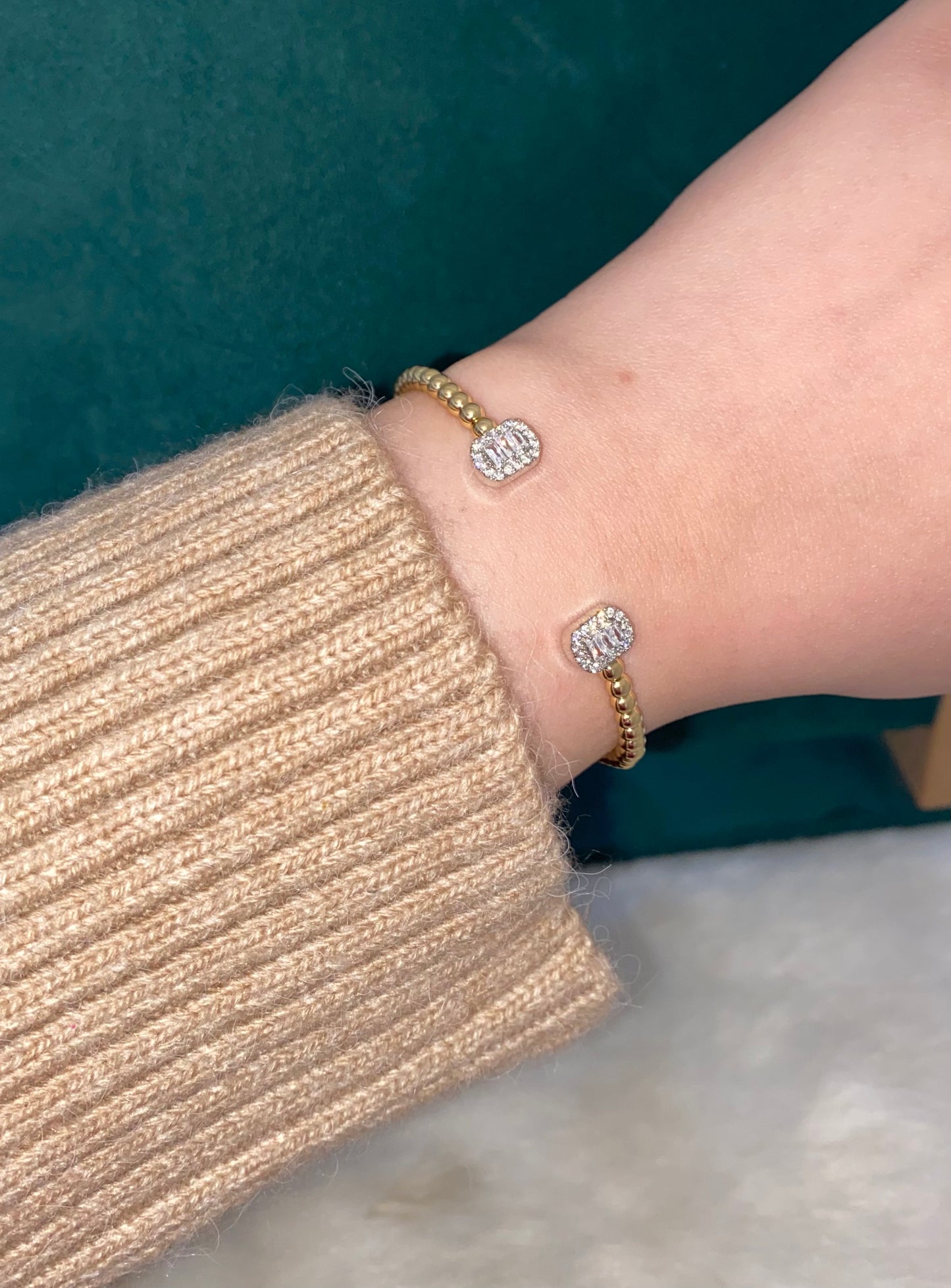 Baguette Goldxsilver Bangle