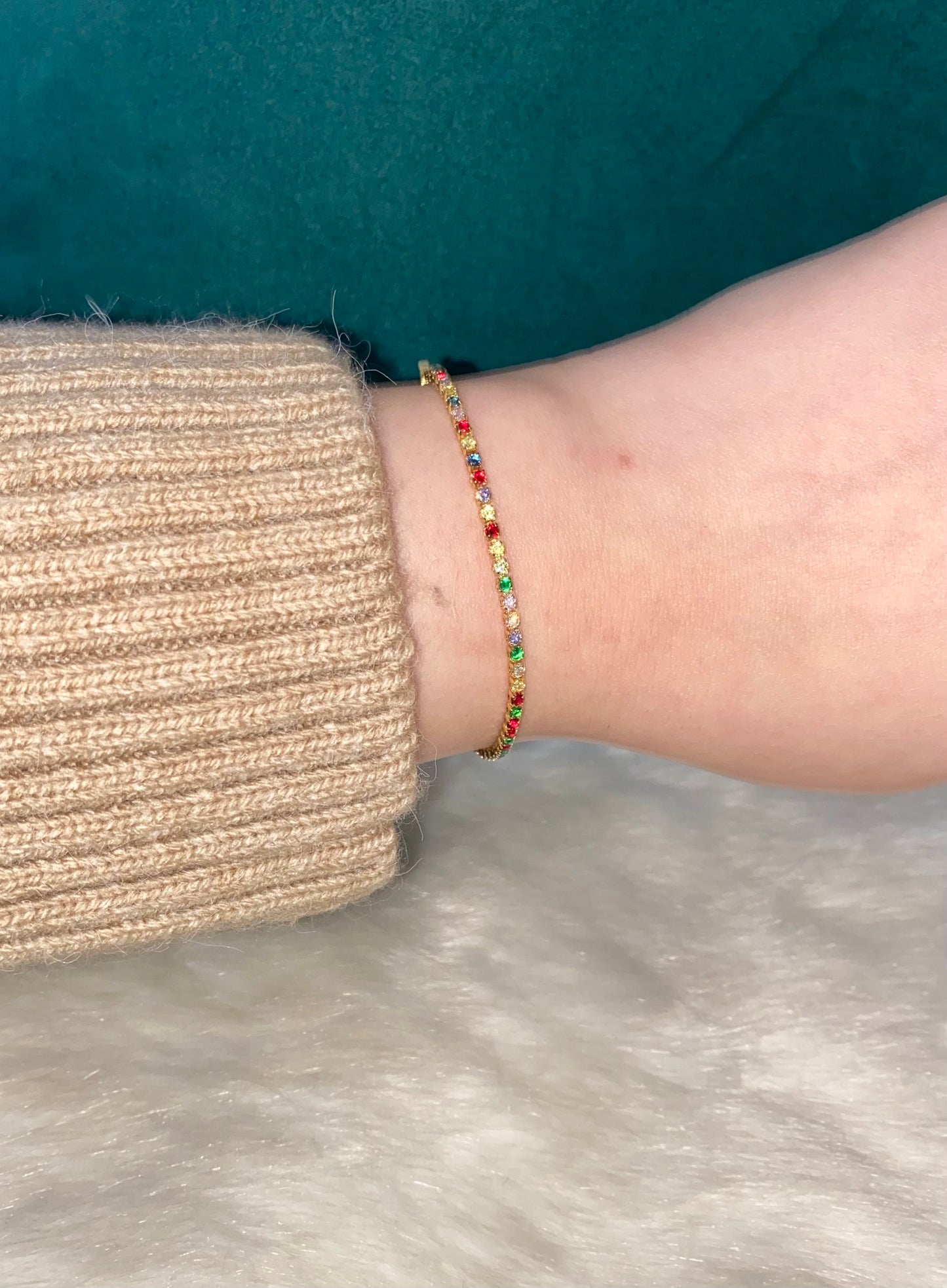 Colored Tiny Tennis Bracelet