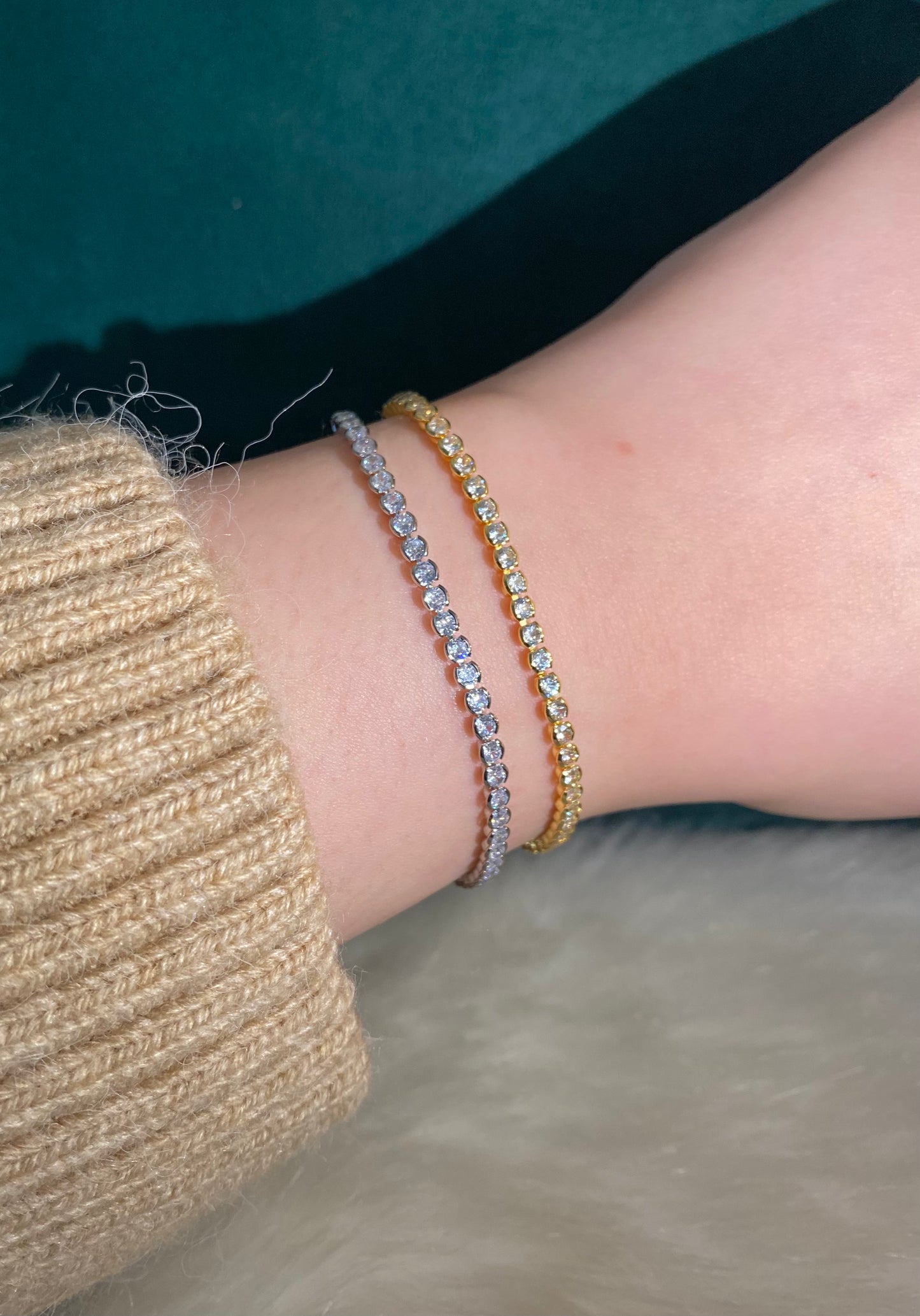 Round Adjustable Tennis Bracelet
