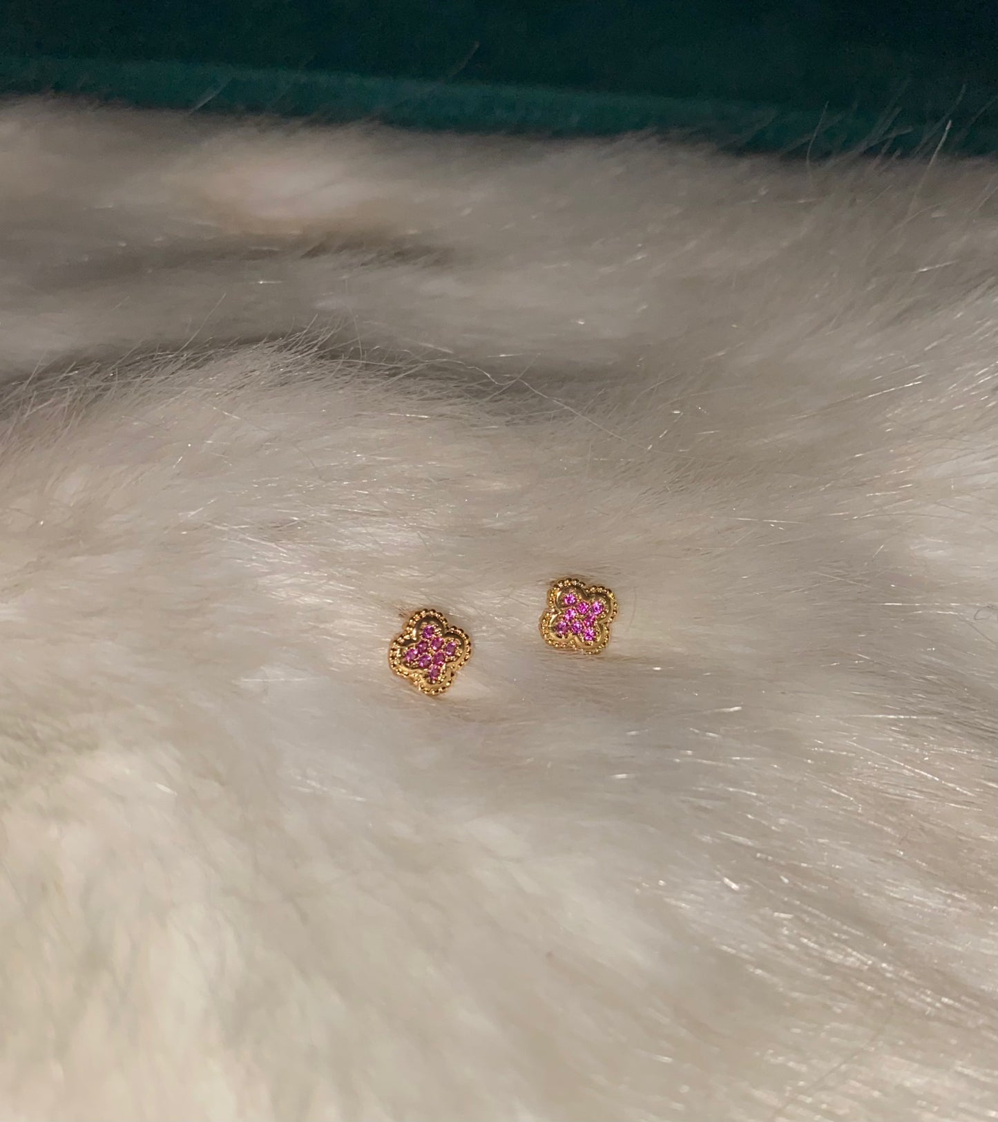 Pink Mini Flower Earrings