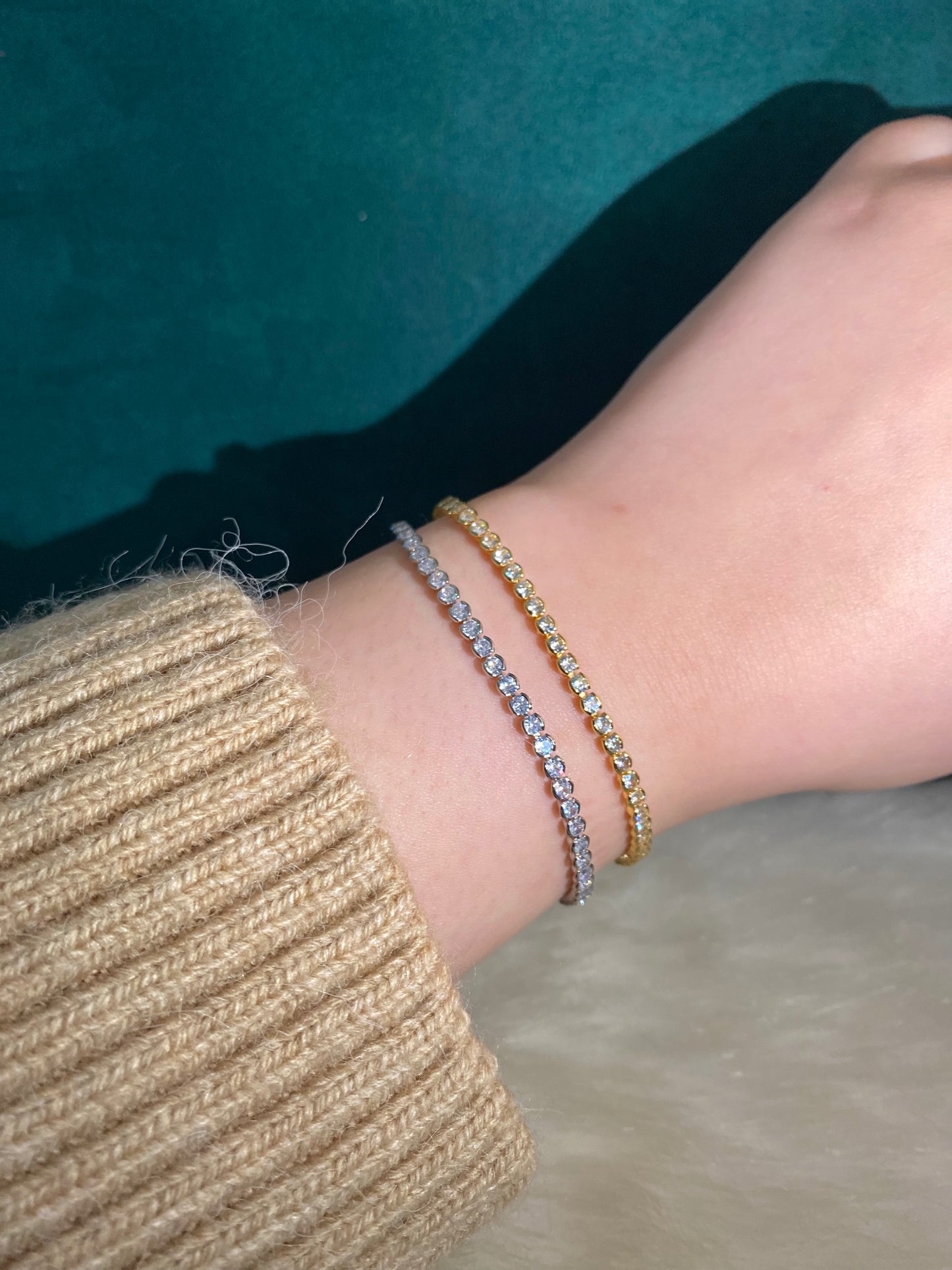 Round Adjustable Tennis Bracelet