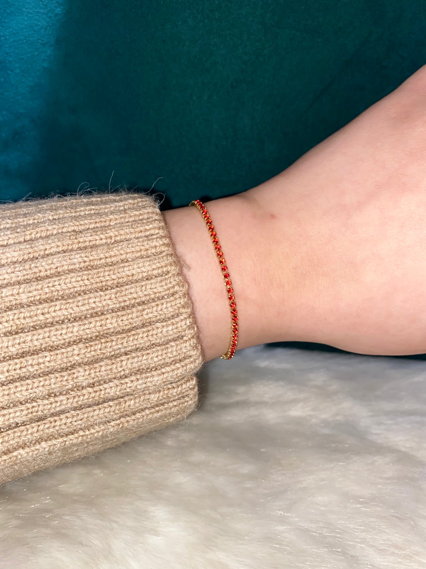 Ruby Adjustable Tennis Bracelet
