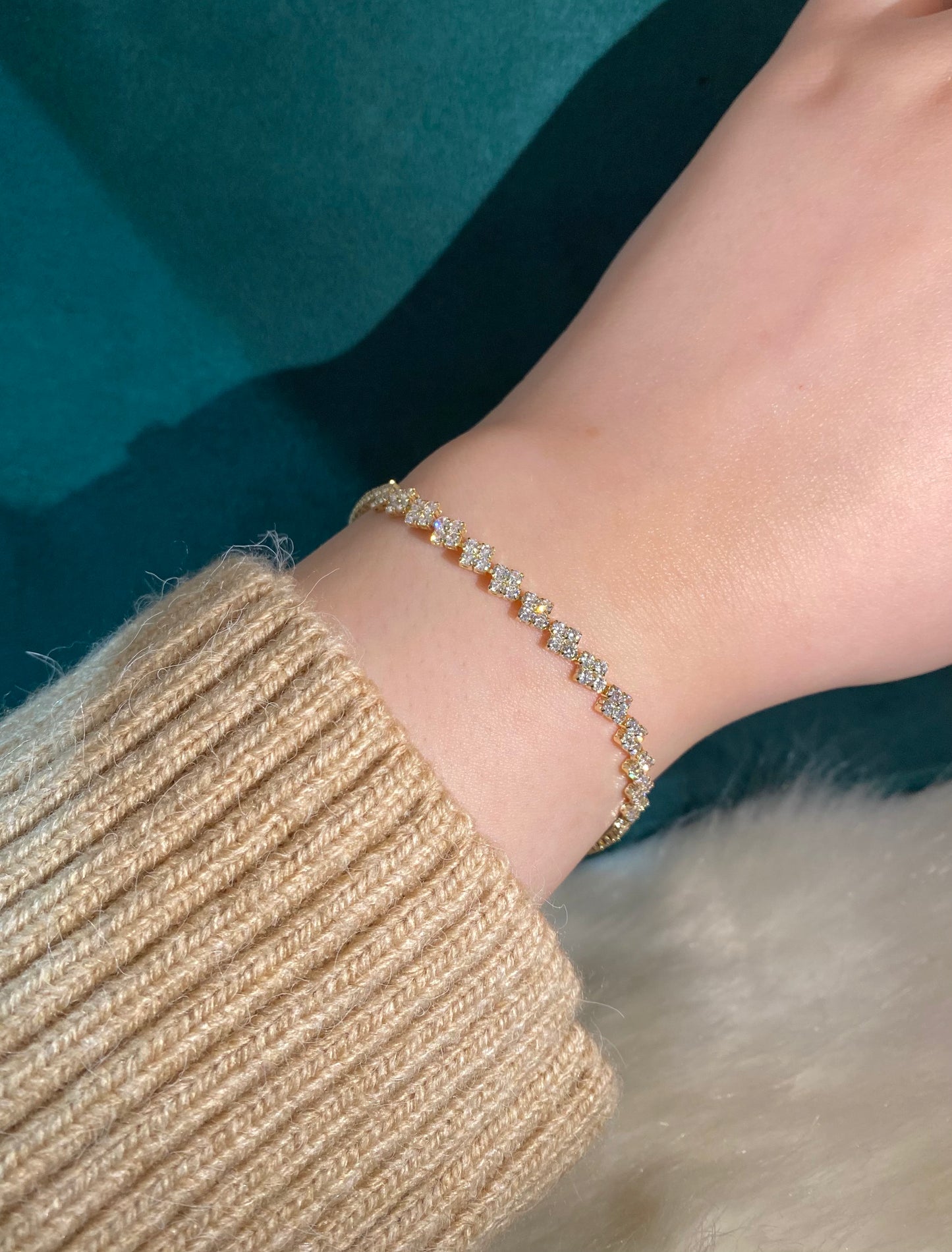 Flower Tennis Bracelet