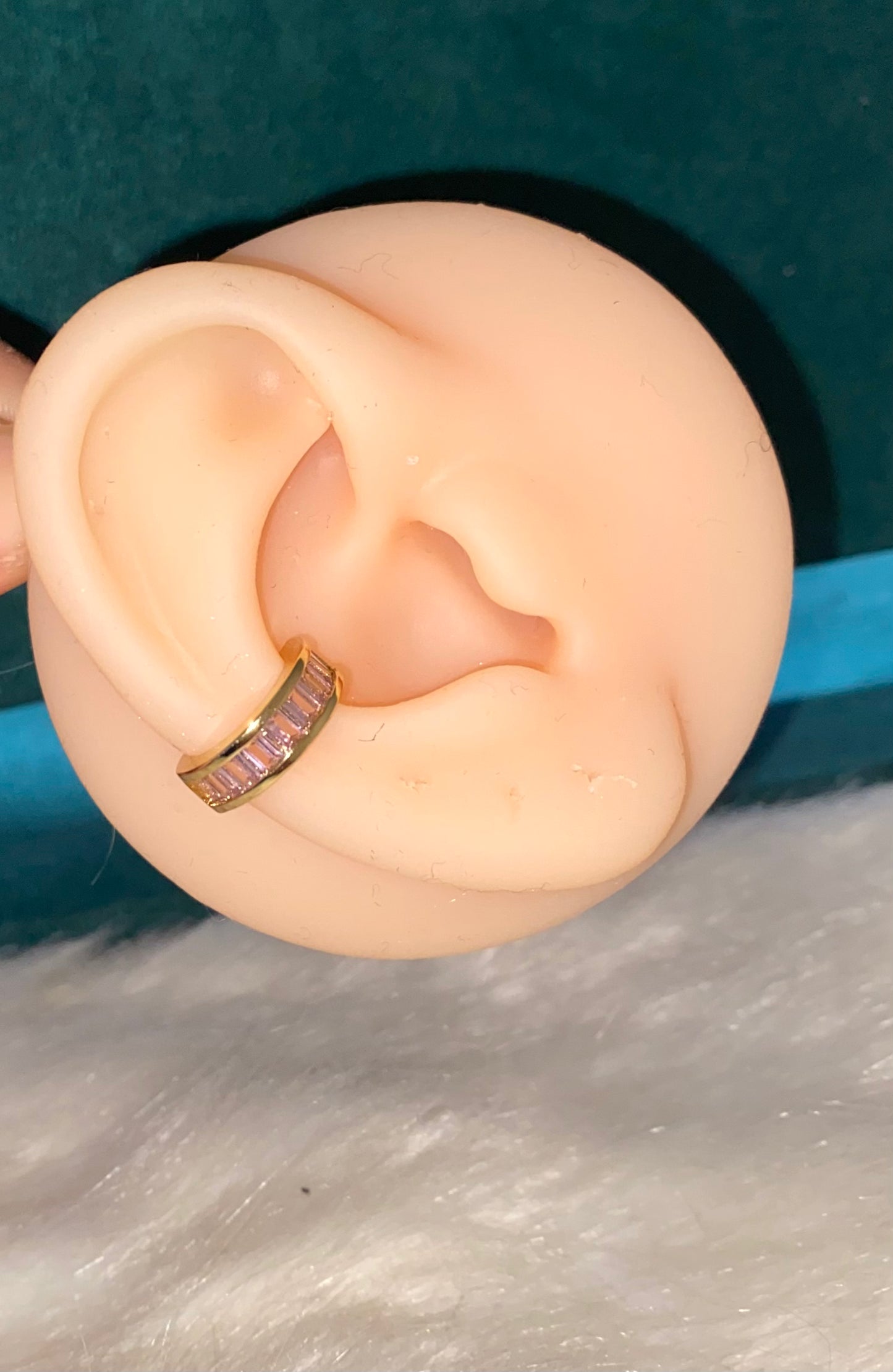 Pink Baguette Fake Piercing