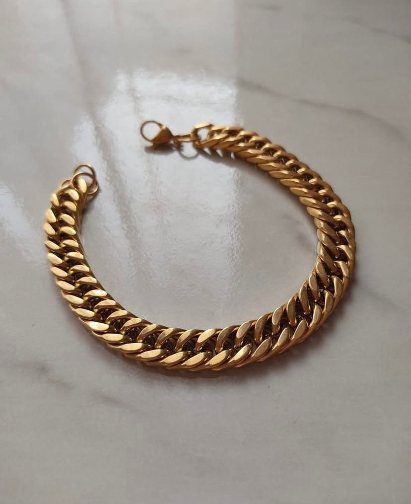 Thick Cubic Chain Bracelet