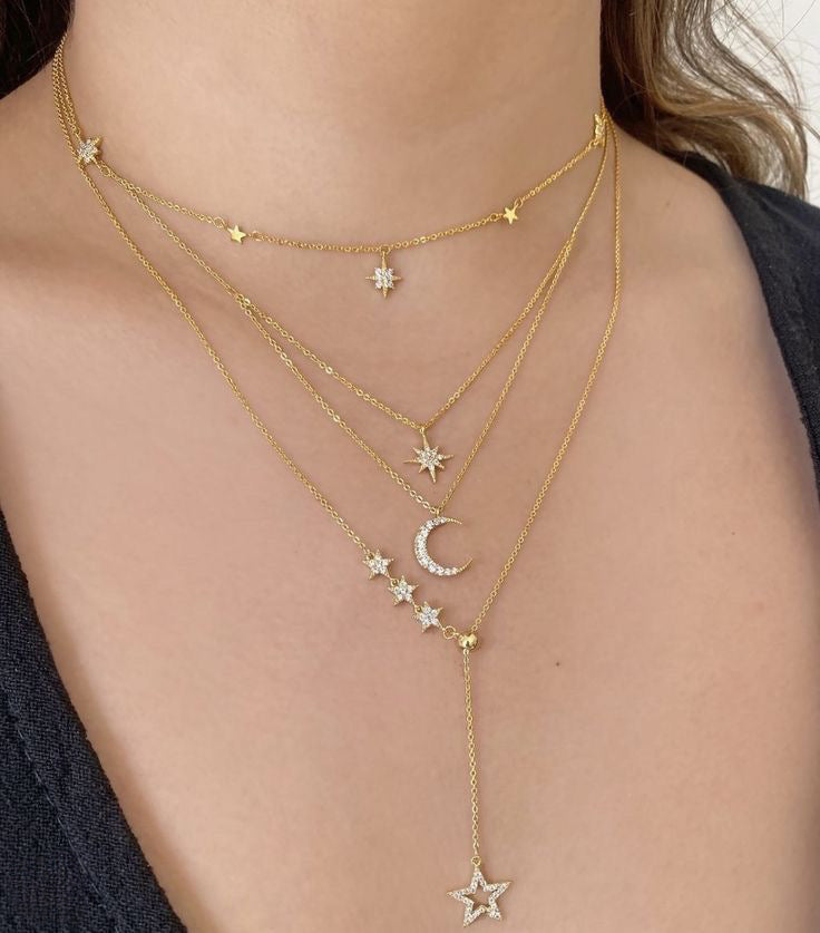 Crescent Stars Necklace