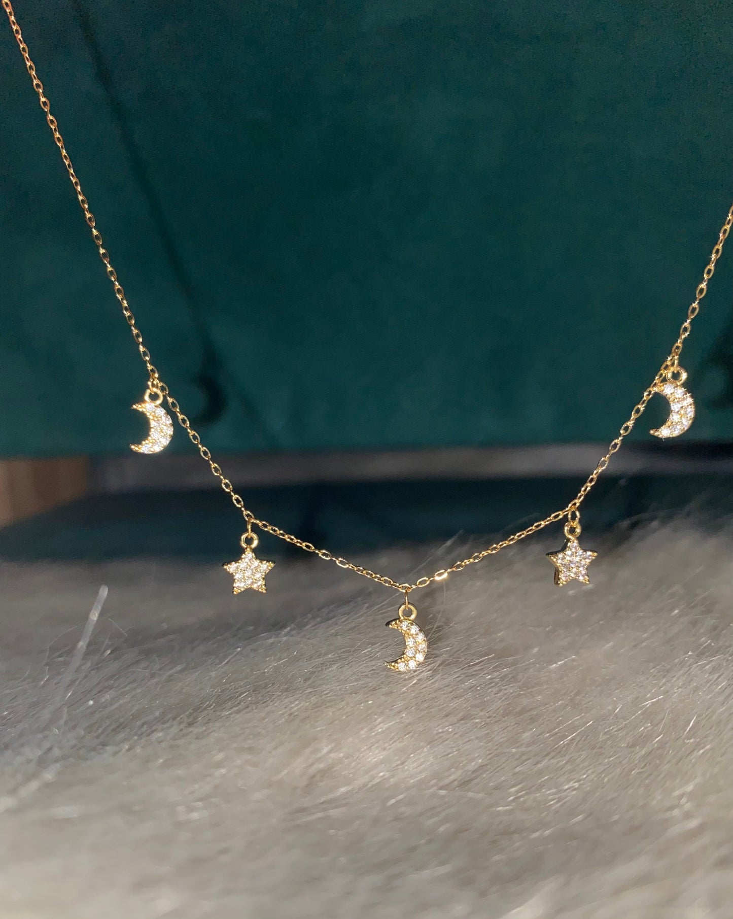 Mini Stars & Moon Necklace