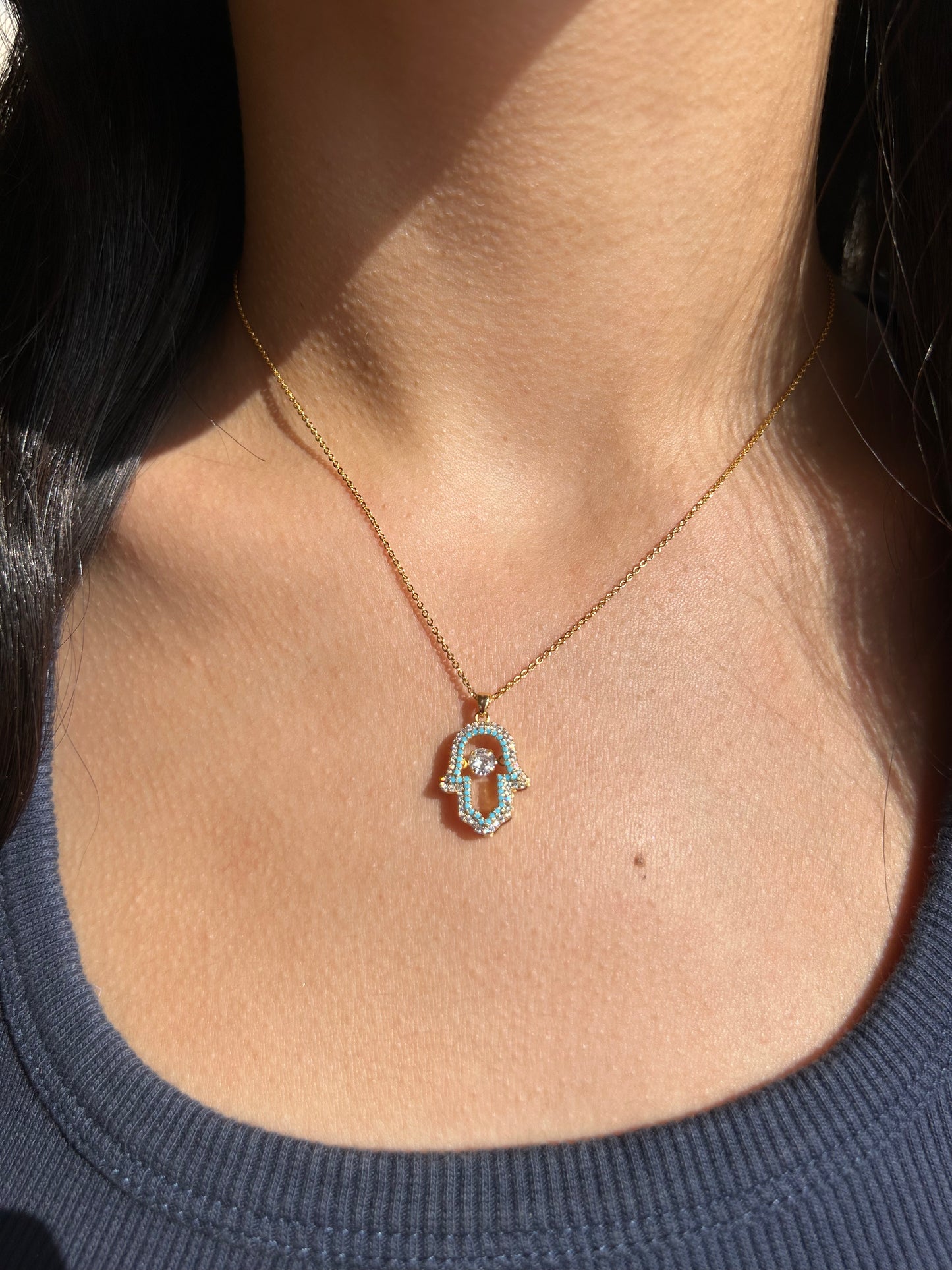 Sapphire Eye Necklace
